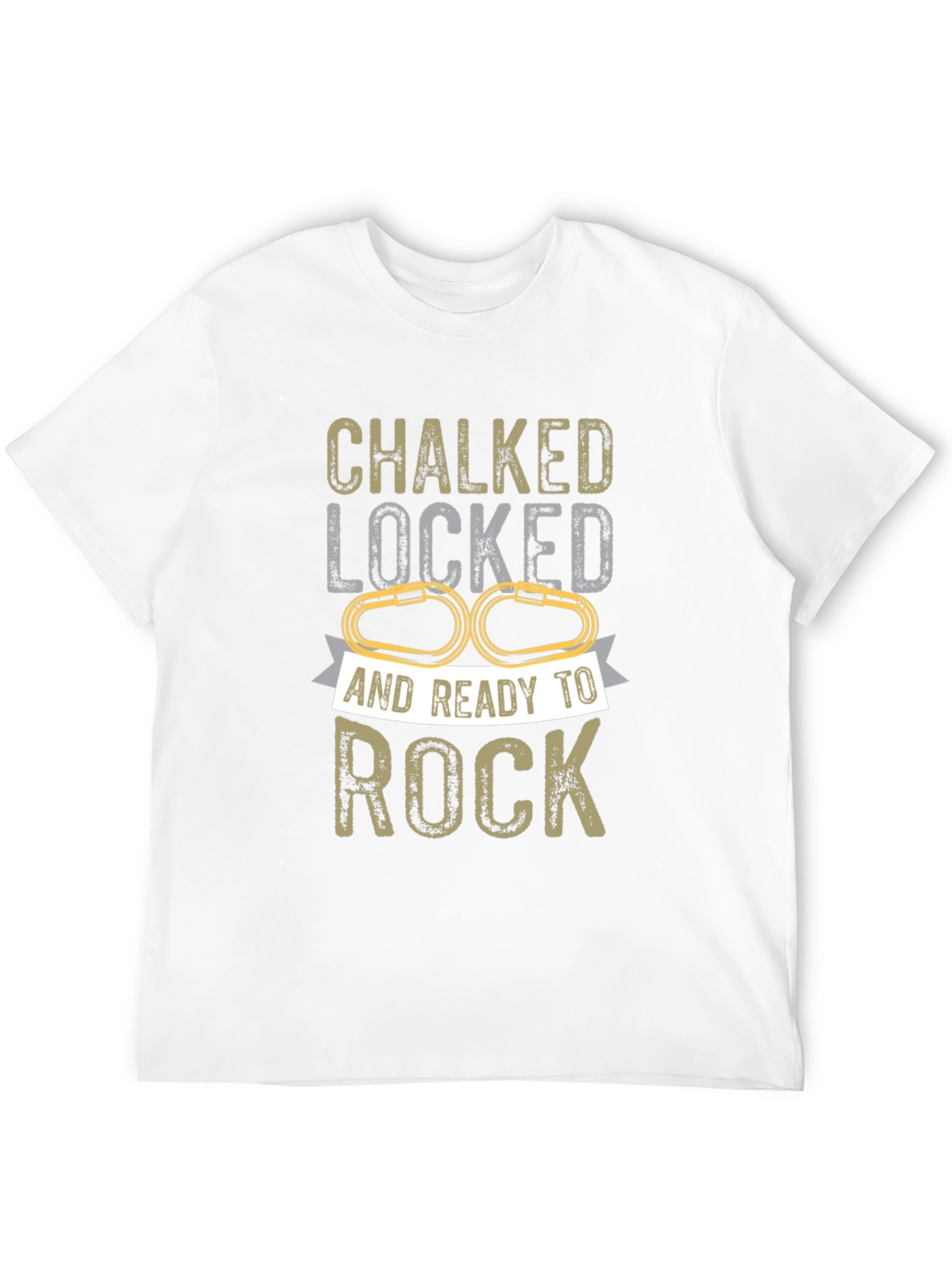 Chalked Locked Ready To Rock Climbing T-Shirt
