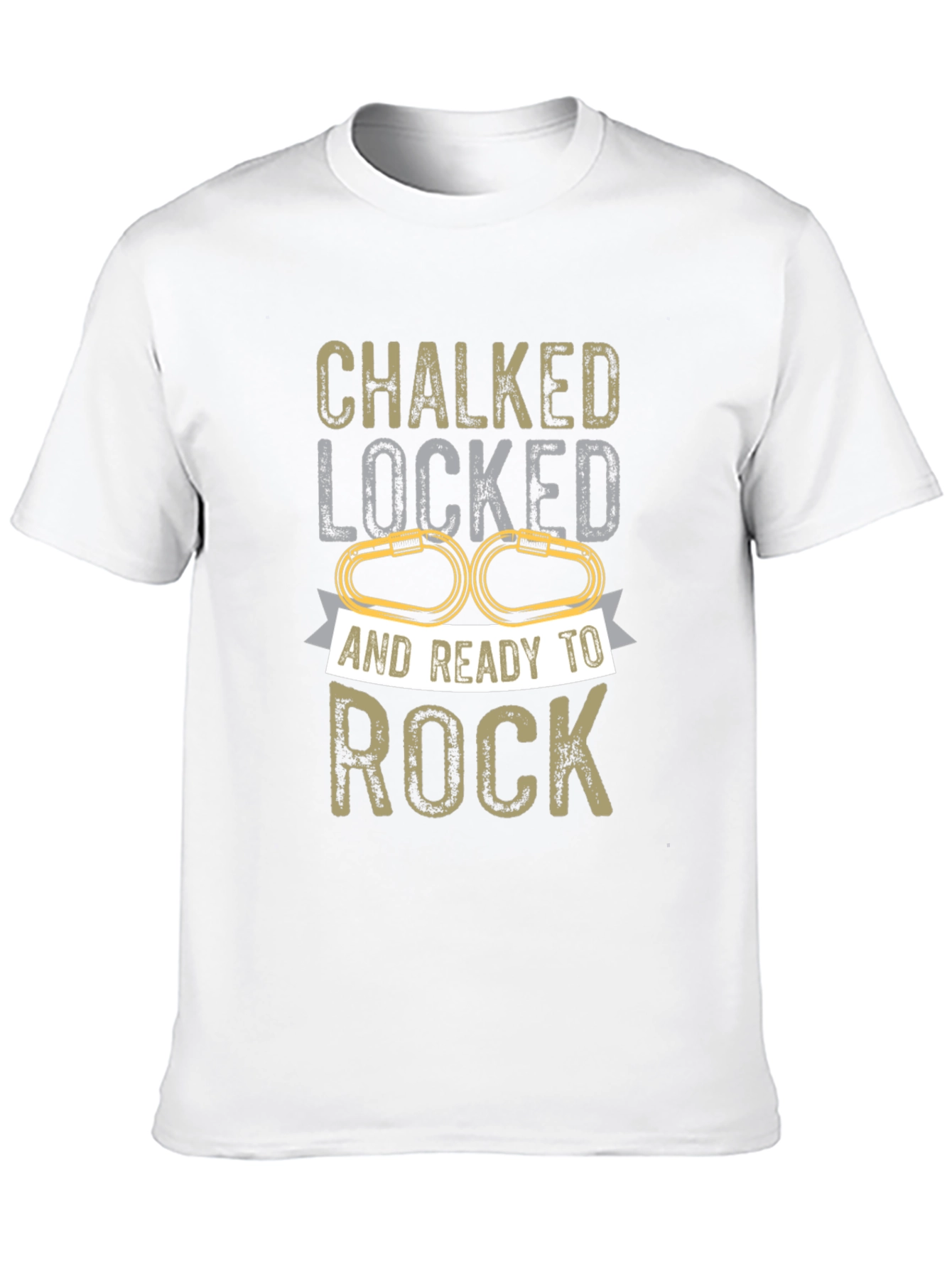 Chalked Locked Ready To Rock Climbing T-Shirt