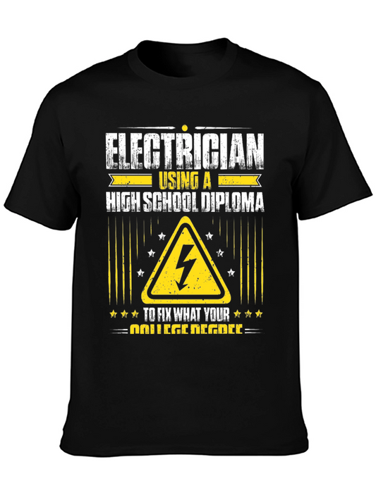 Electrician High School Diploma Funny T-Shirt