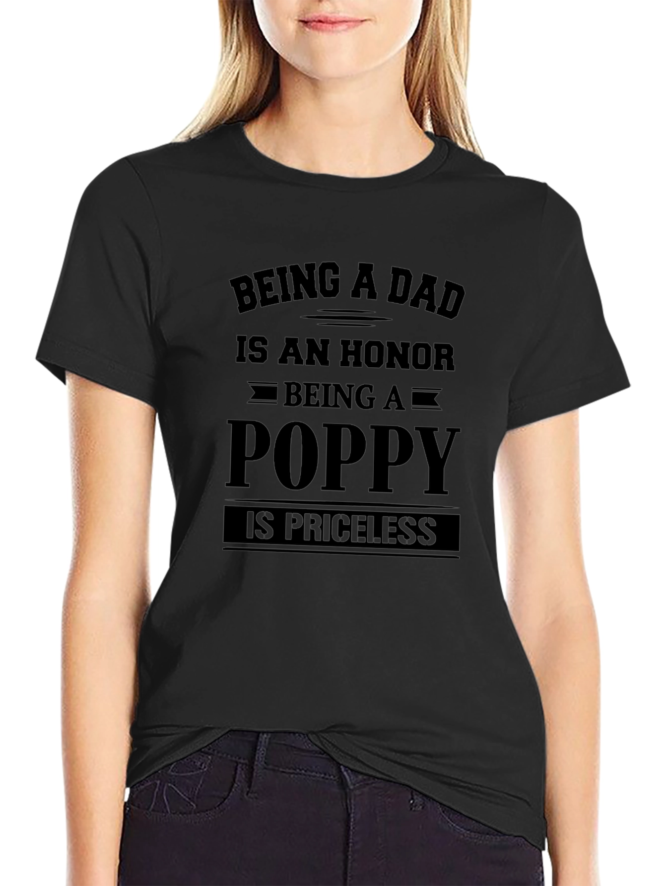 Dad Poppy T-Shirt: Honor & Priceless