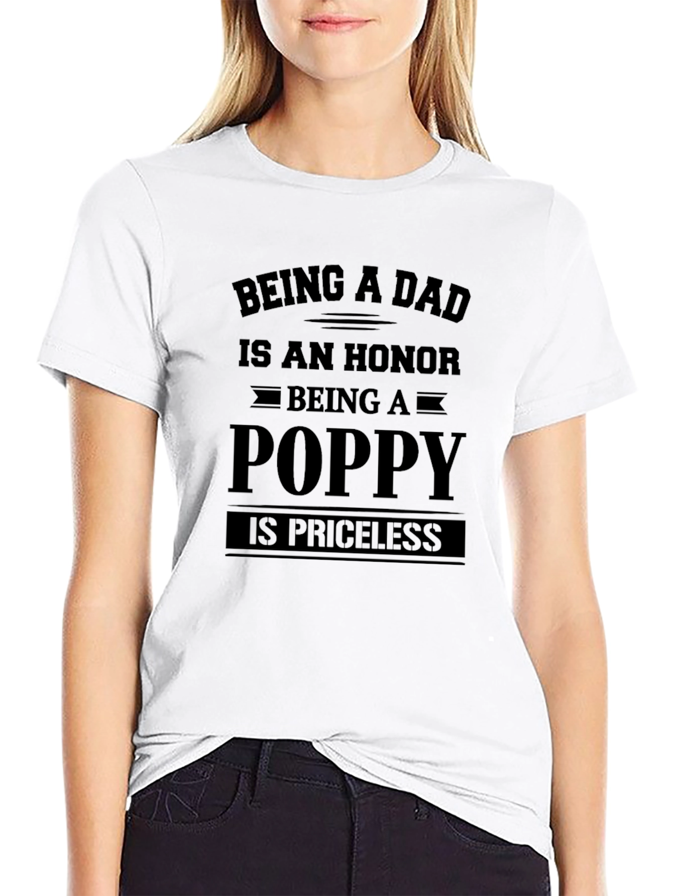 Dad Poppy T-Shirt: Honor & Priceless