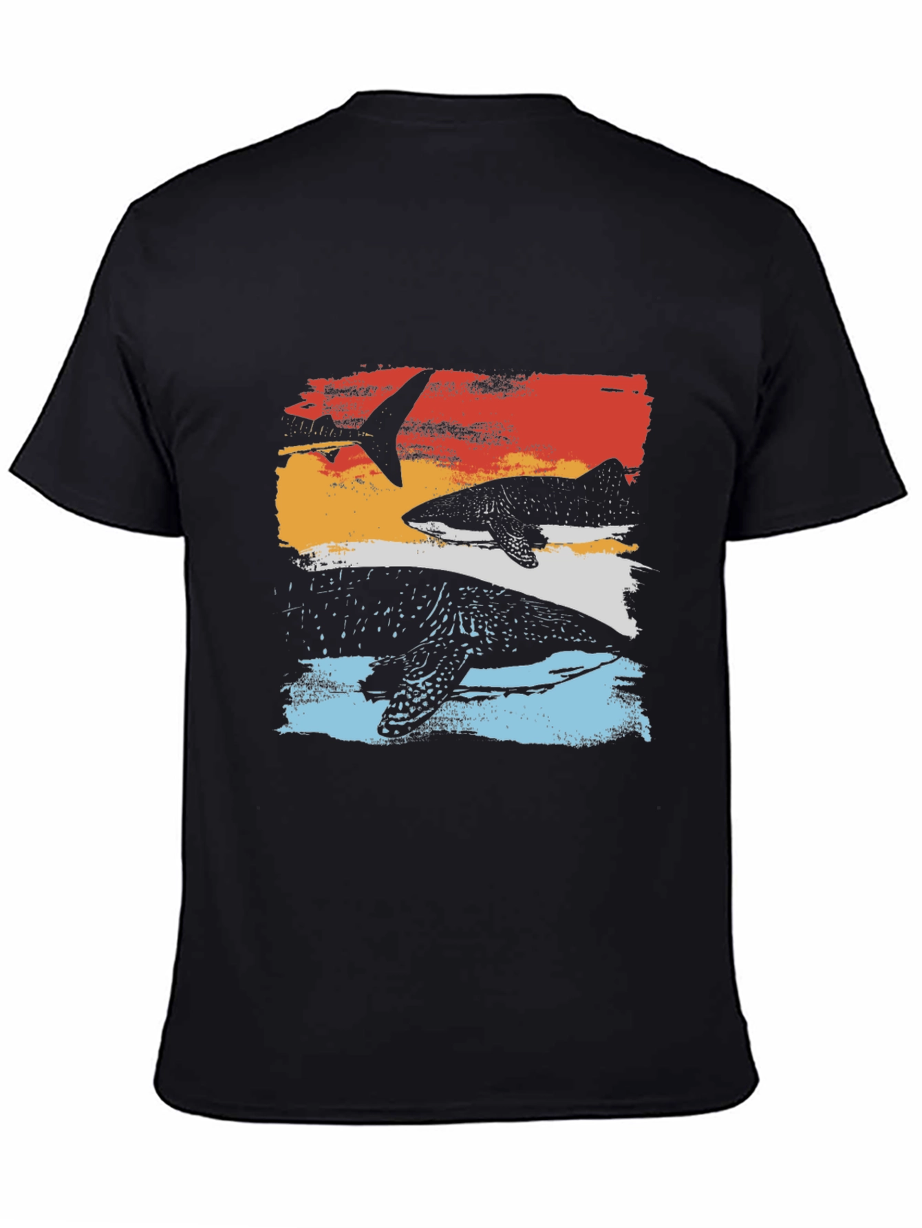 Whale Shark Graphic Tee - Retro Ocean Design