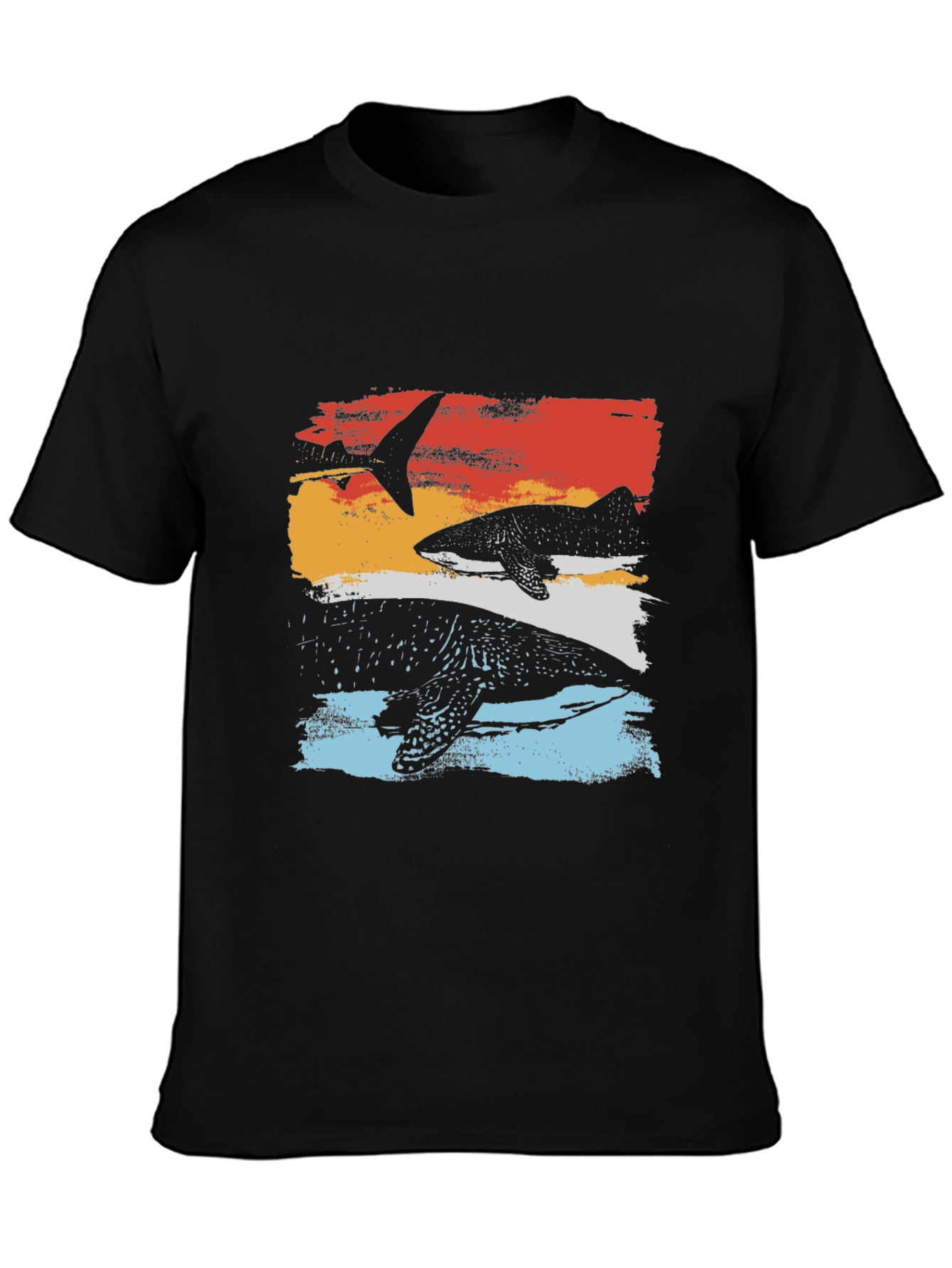 Whale Shark Graphic Tee - Retro Ocean Design