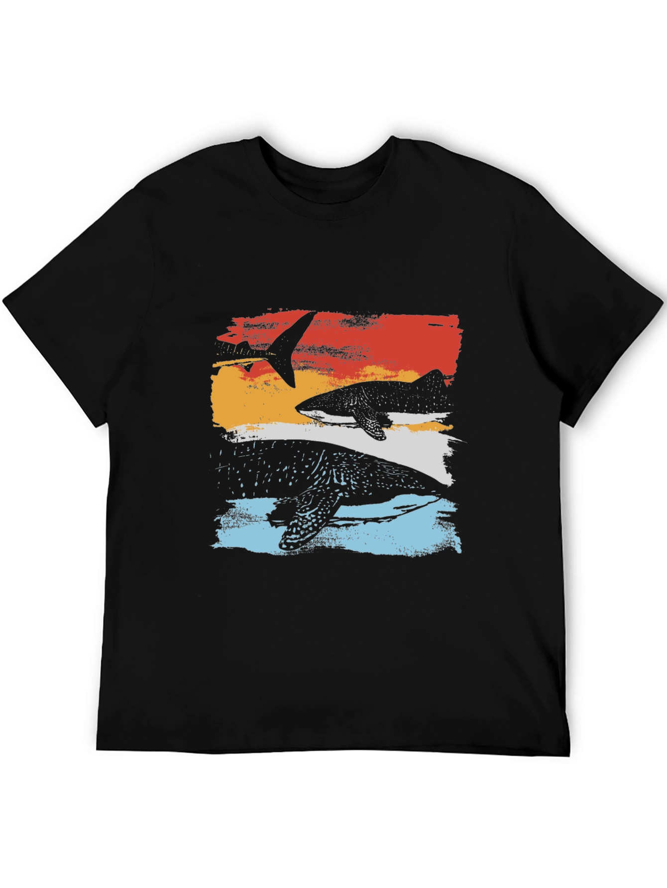 Whale Shark Graphic Tee - Retro Ocean Design