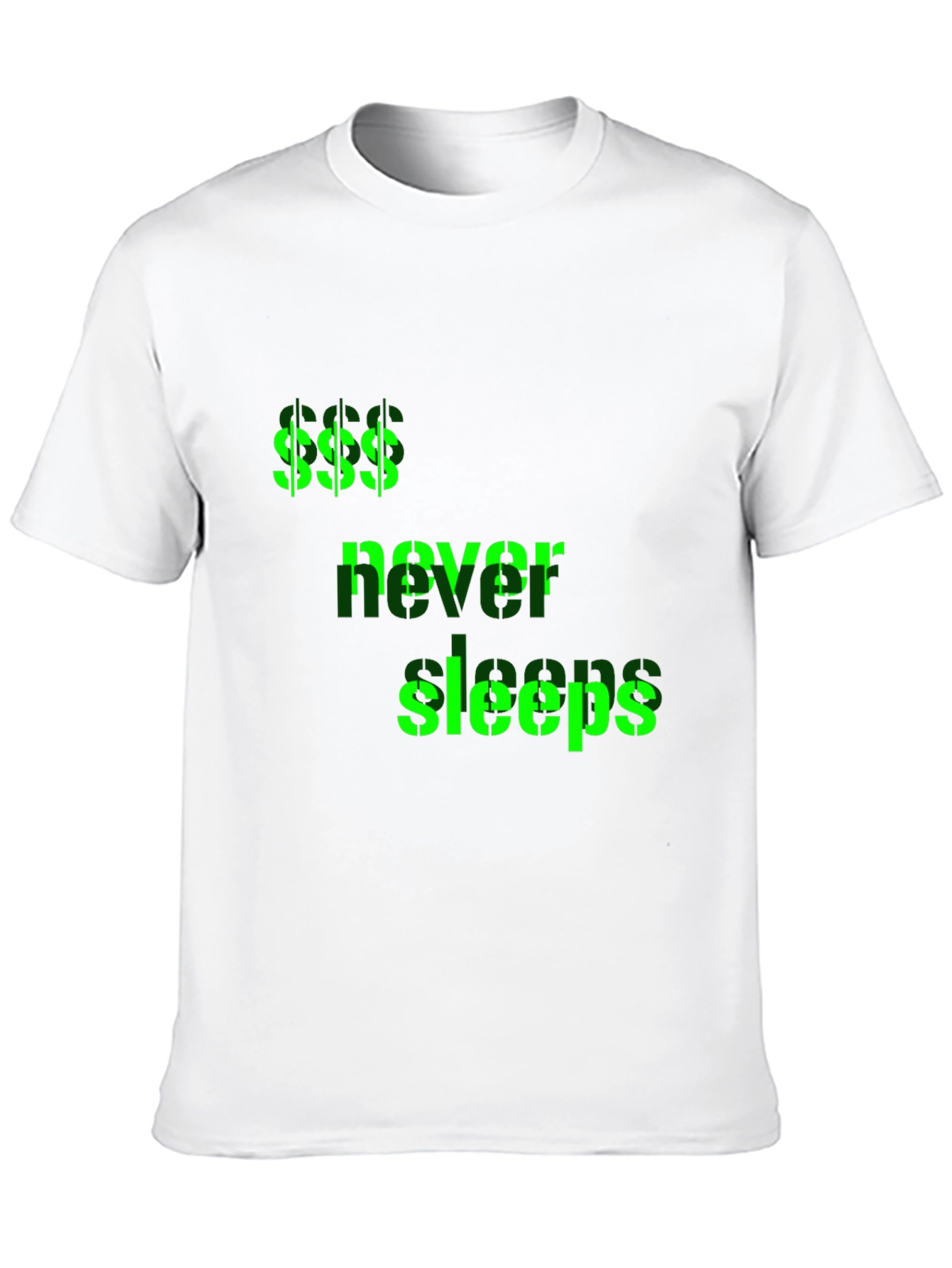 Money Never Sleeps Graphic Tee - Black