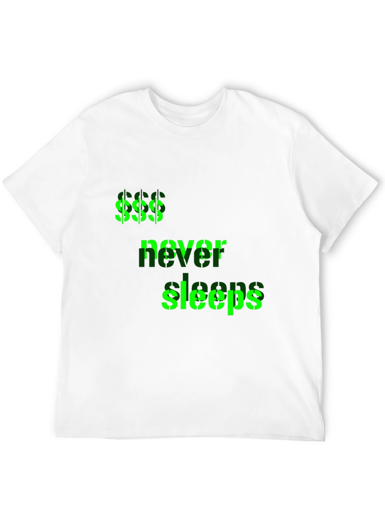 Money Never Sleeps Graphic Tee - Black
