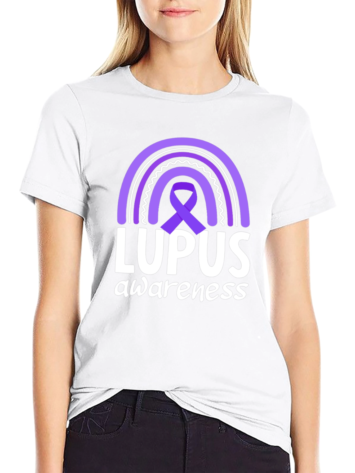 Lupus Awareness Rainbow Ribbon T-Shirt