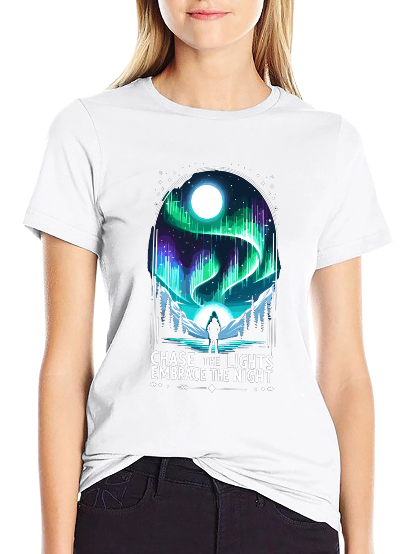 Chase the Lights Mens Black T-Shirt