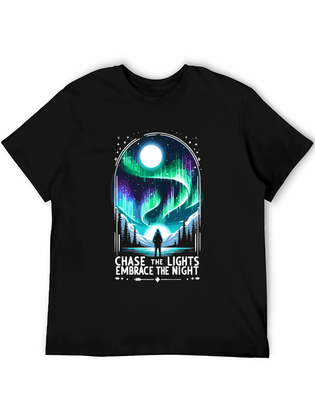 Chase the Lights Mens Black T-Shirt