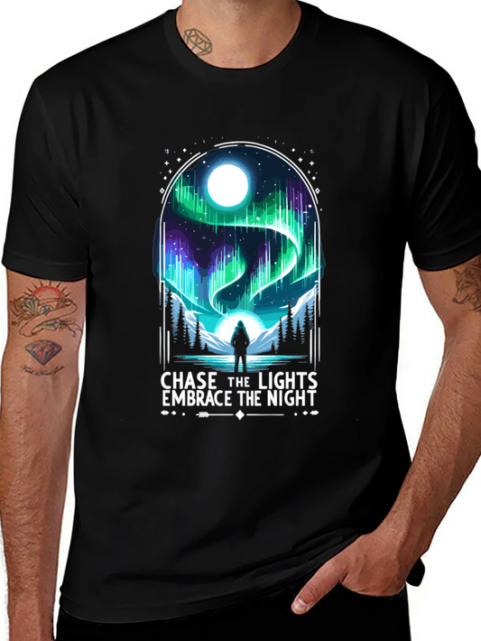 Chase the Lights Mens Black T-Shirt