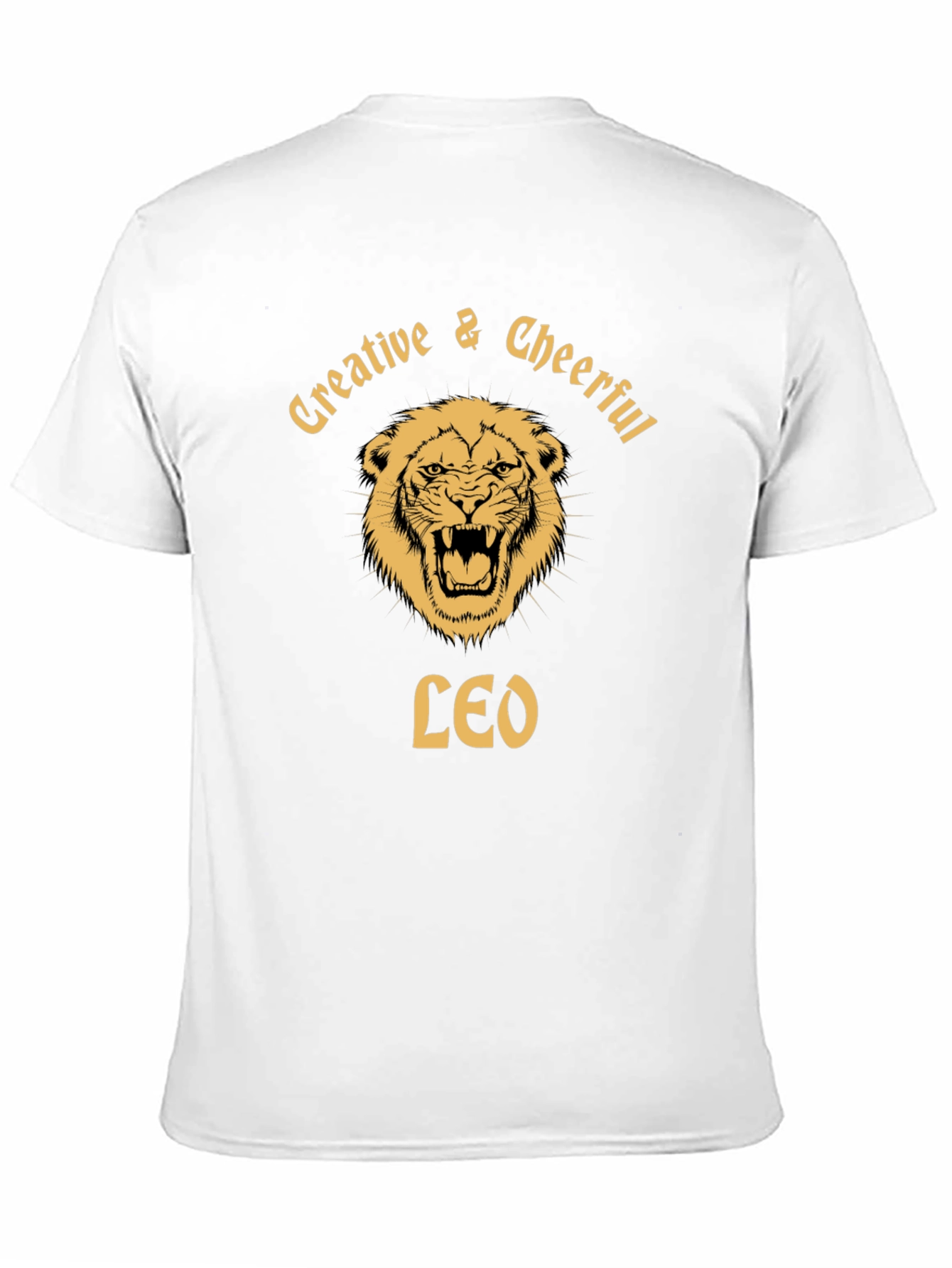 Creative & Cheerful Leo Black T-Shirt