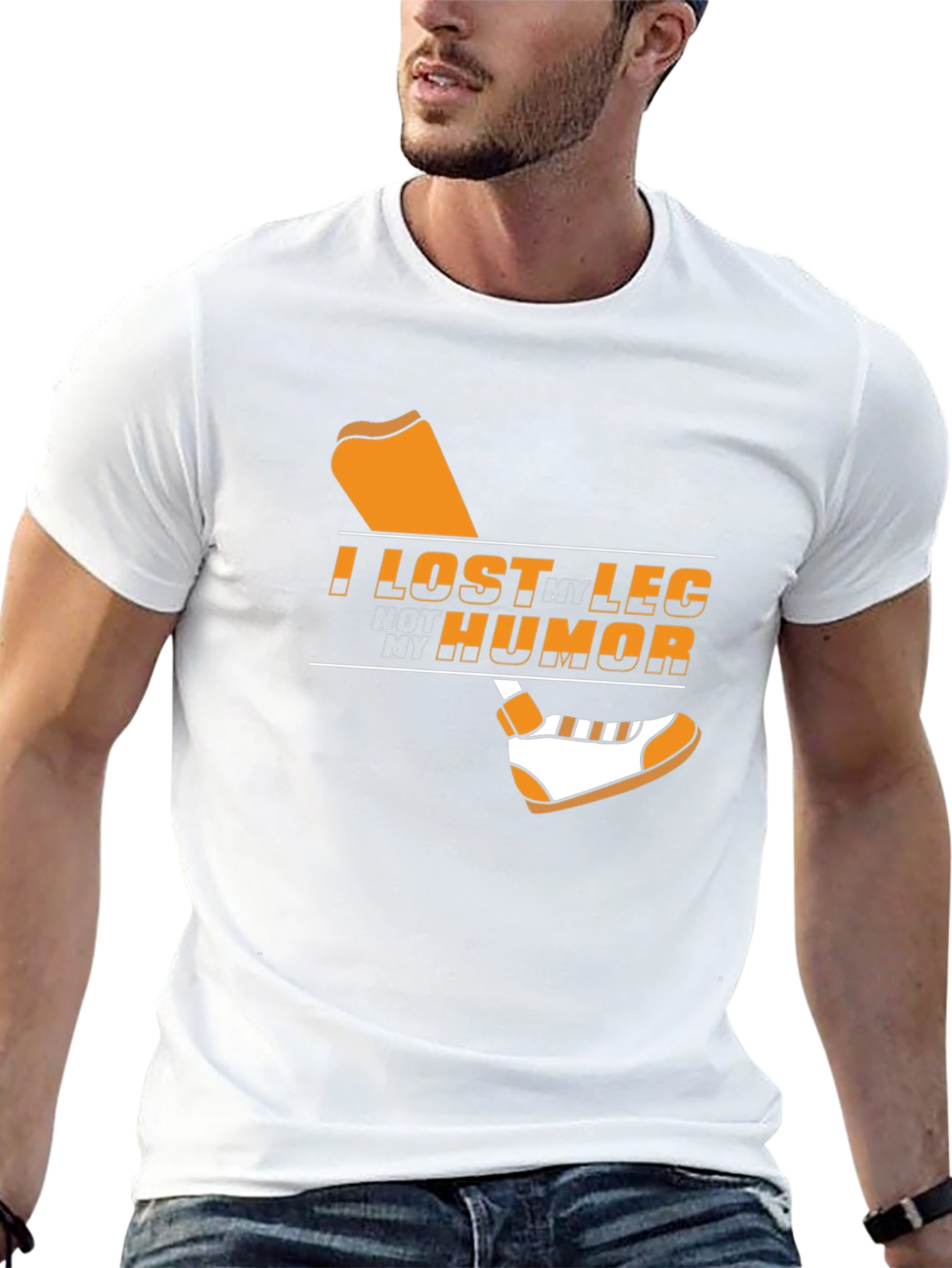 Humorous Graphic T-Shirt - I Lost My Leg