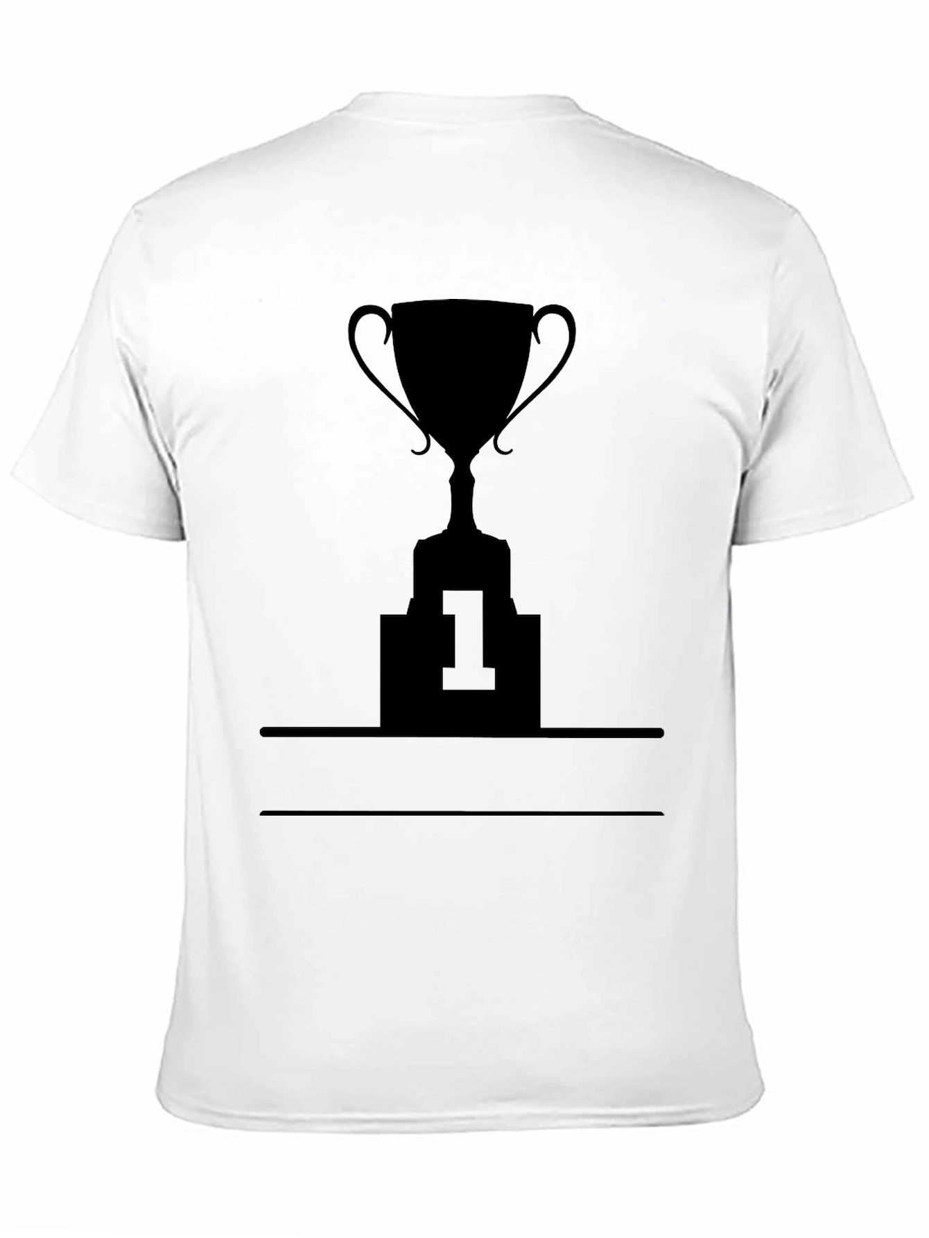 Winners Trophy Graphic Tee - Black Cotton T-Shirt