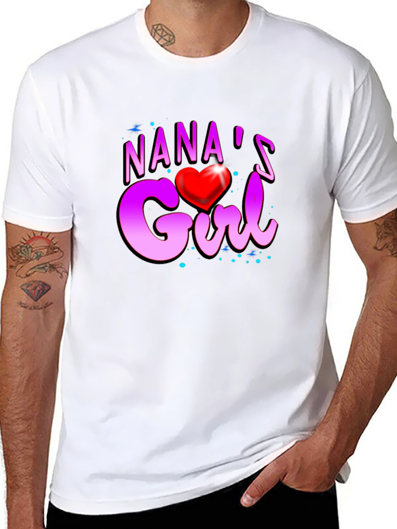 Nanas Girl Heart Graphic T-Shirt