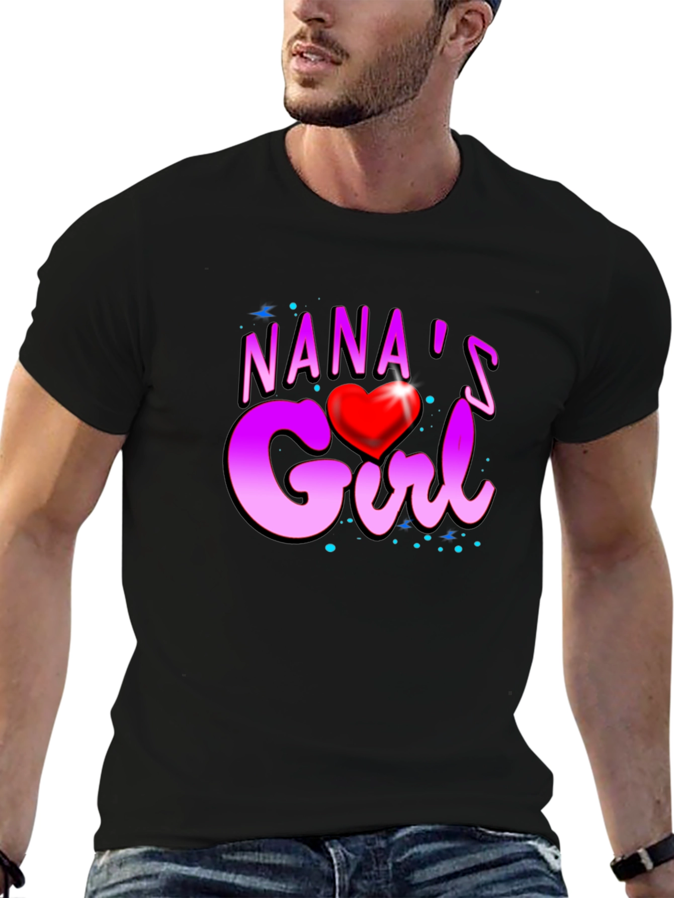 Nanas Girl Heart Graphic T-Shirt
