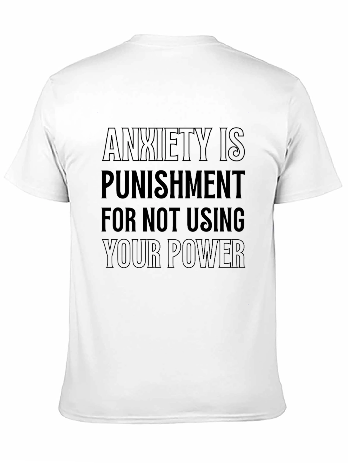 Anxiety Power Tee - Black Graphic T-Shirt