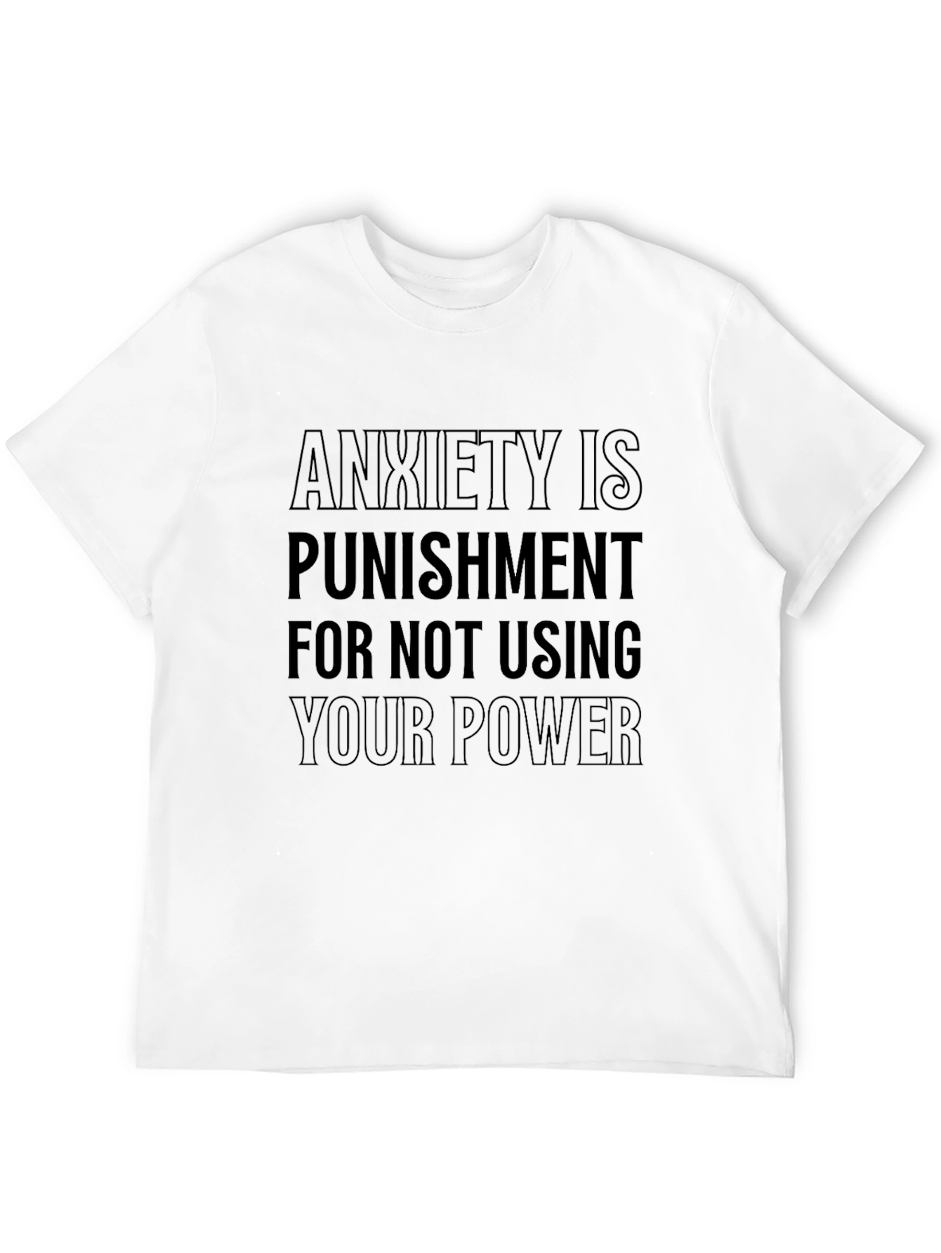 Anxiety Power Tee - Black Graphic T-Shirt