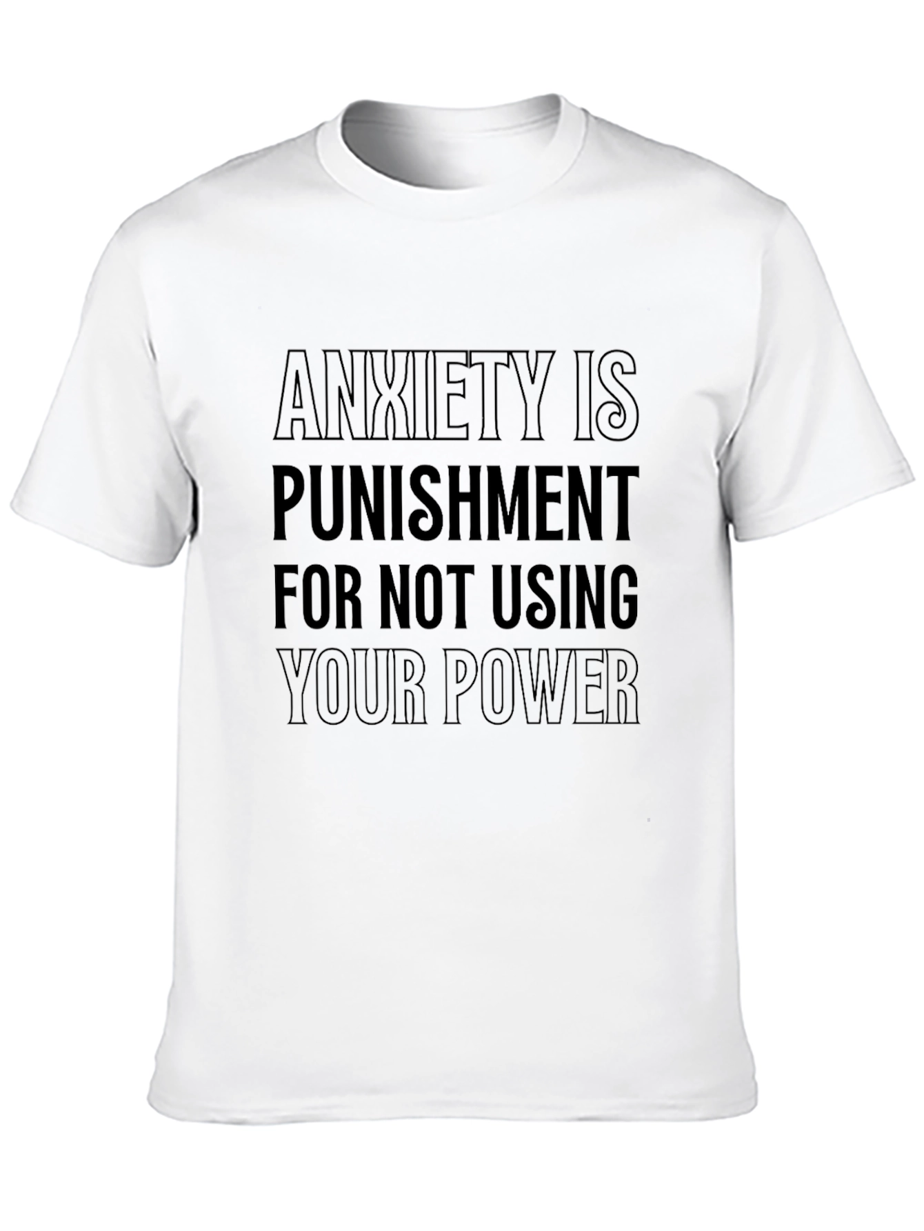 Anxiety Power Tee - Black Graphic T-Shirt