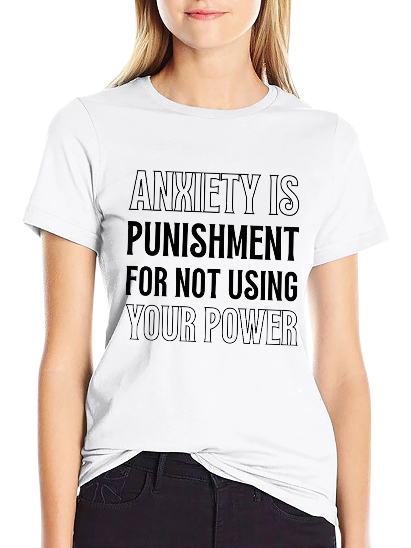 Anxiety Power Tee - Black Graphic T-Shirt