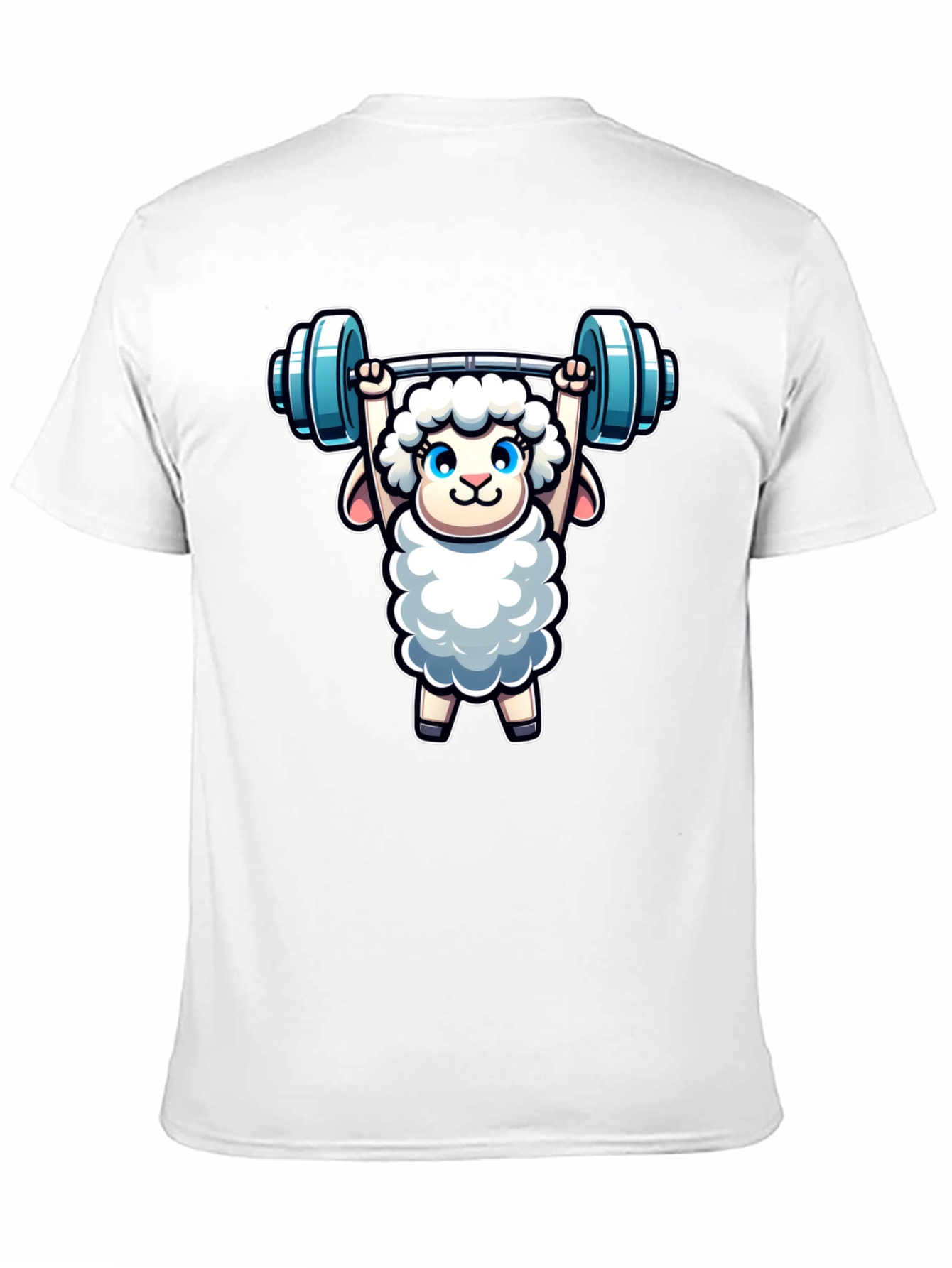 Weightlifting Sheep T-Shirt - Black Cotton