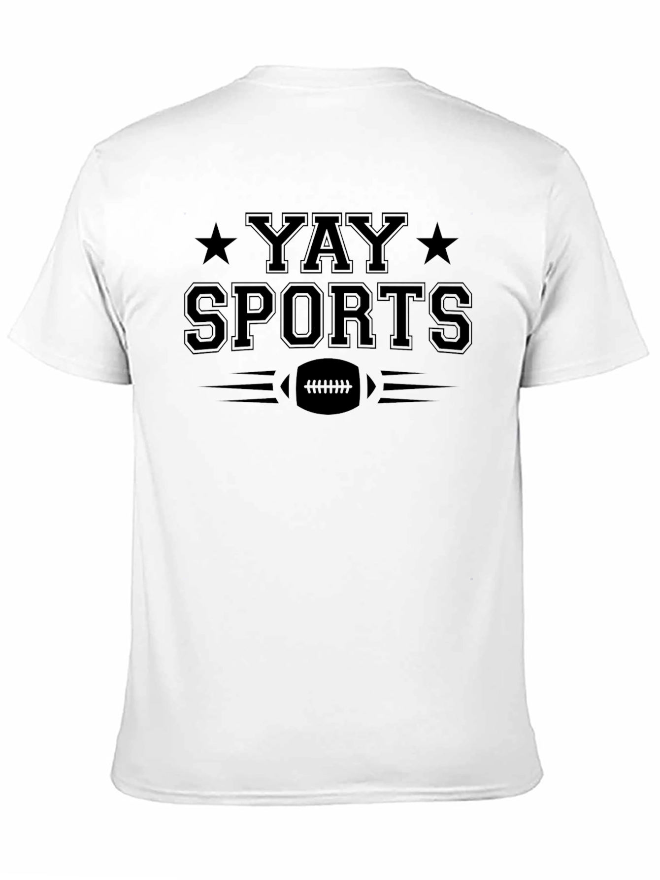 Yay Sports Graphic T-Shirt - Black Cotton Tee