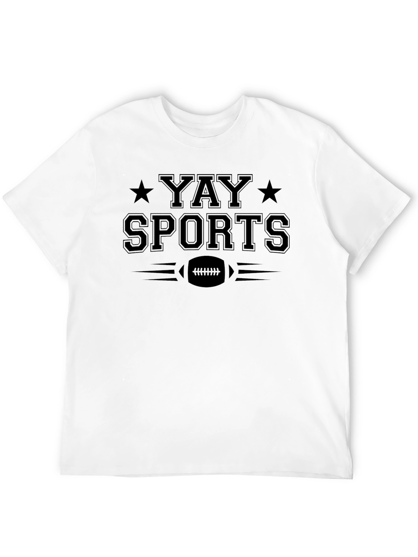 Yay Sports Graphic T-Shirt - Black Cotton Tee