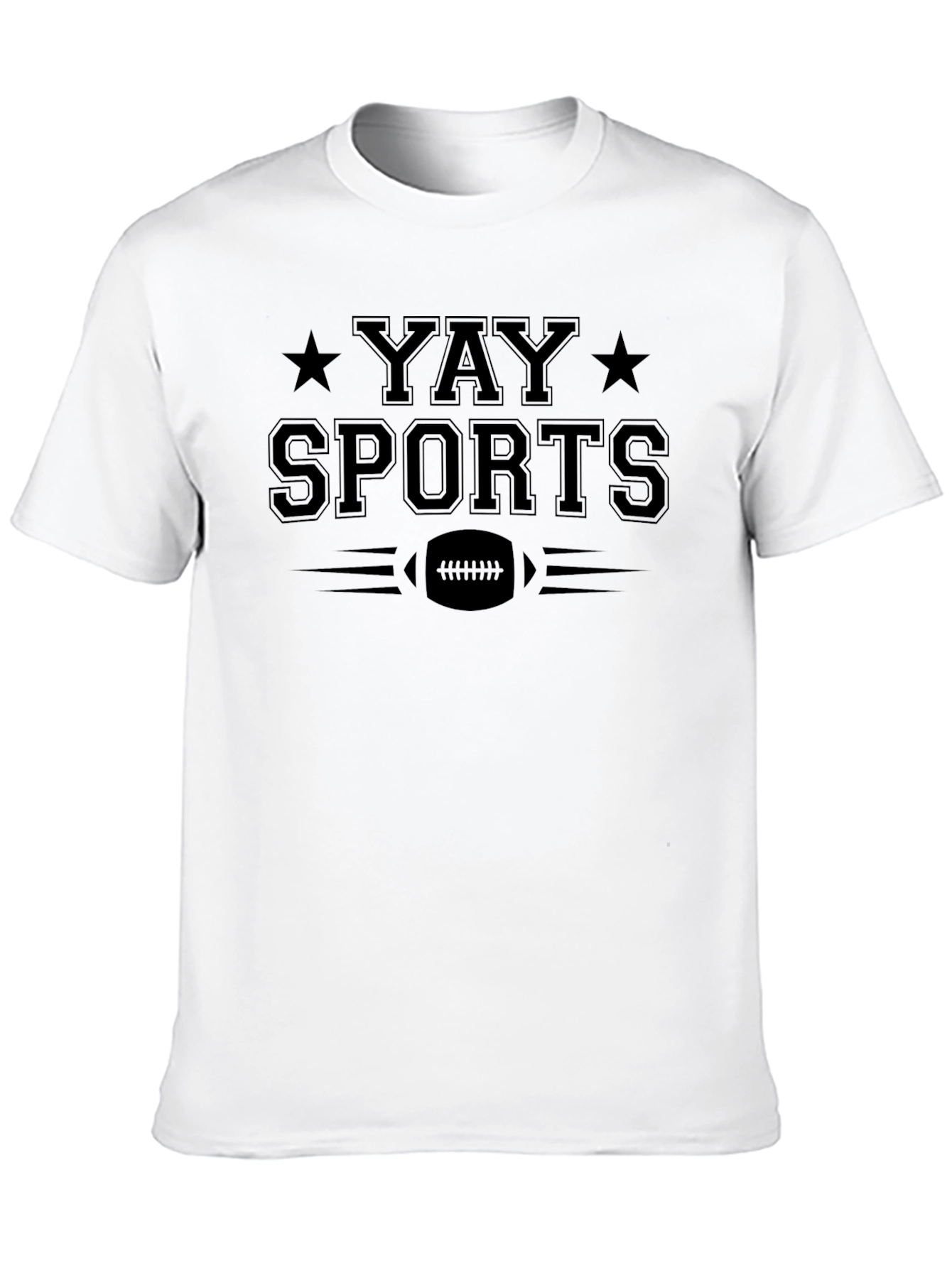 Yay Sports Graphic T-Shirt - Black Cotton Tee