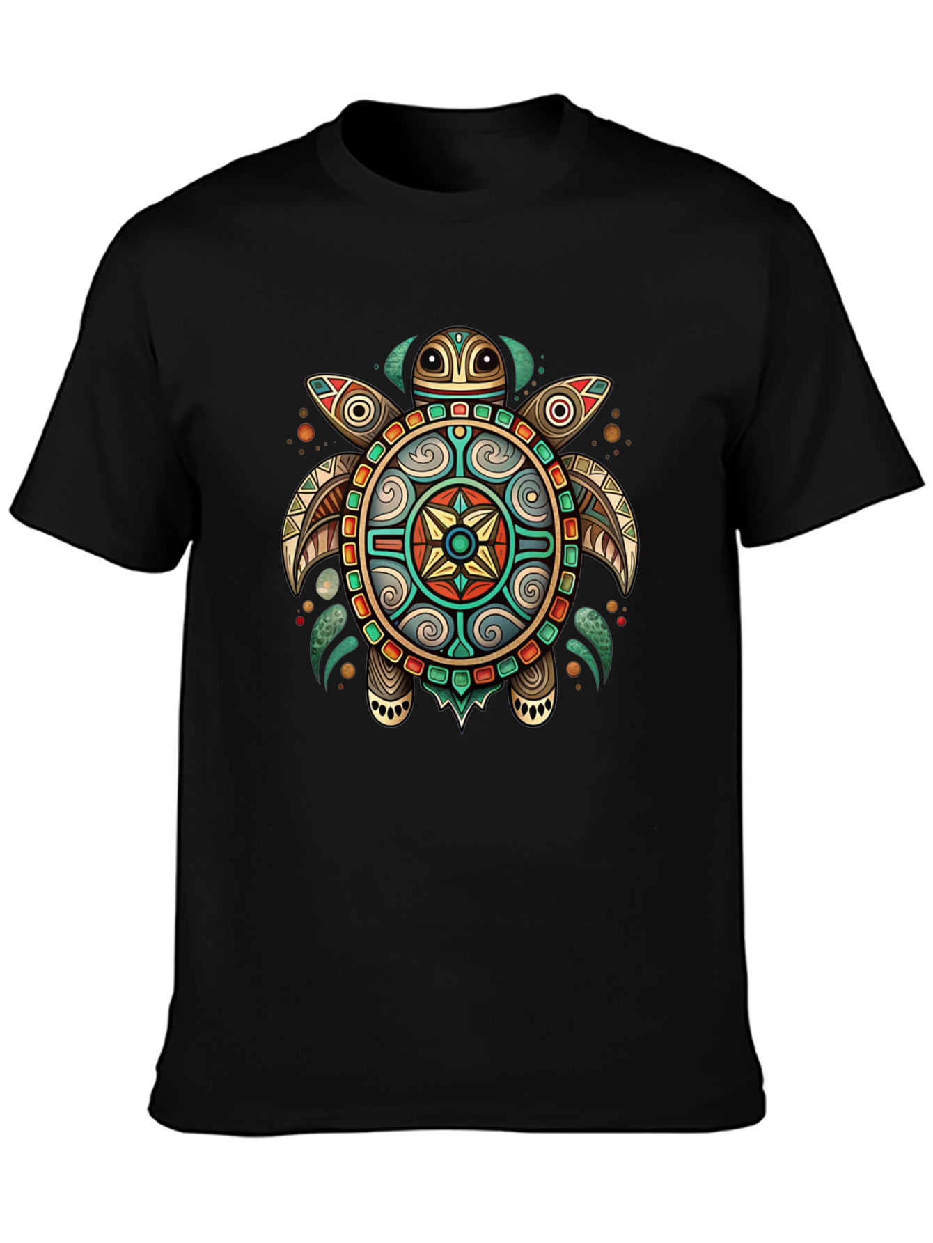 Tribal Turtle Graphic T-Shirt - Unique Design