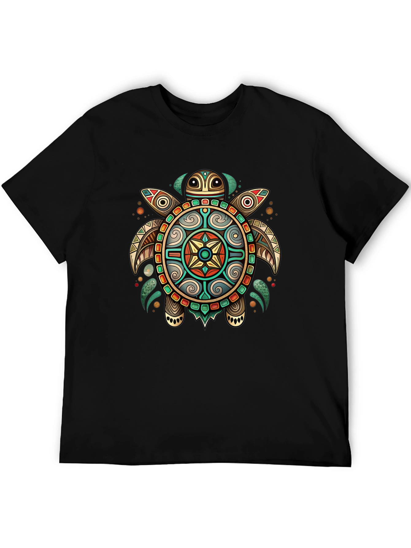 Tribal Turtle Graphic T-Shirt - Unique Design