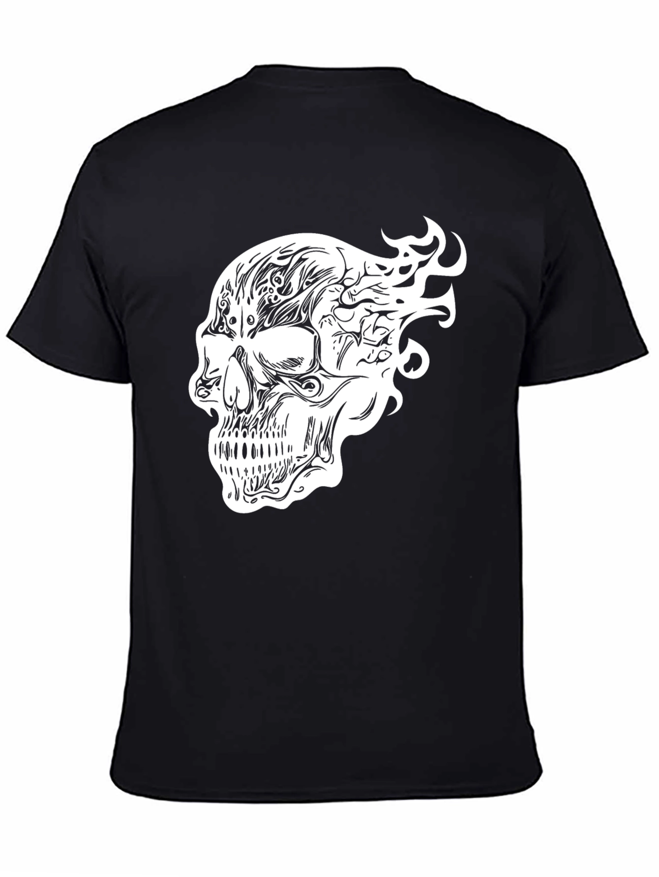 Skull Graphic Print Black T-Shirt