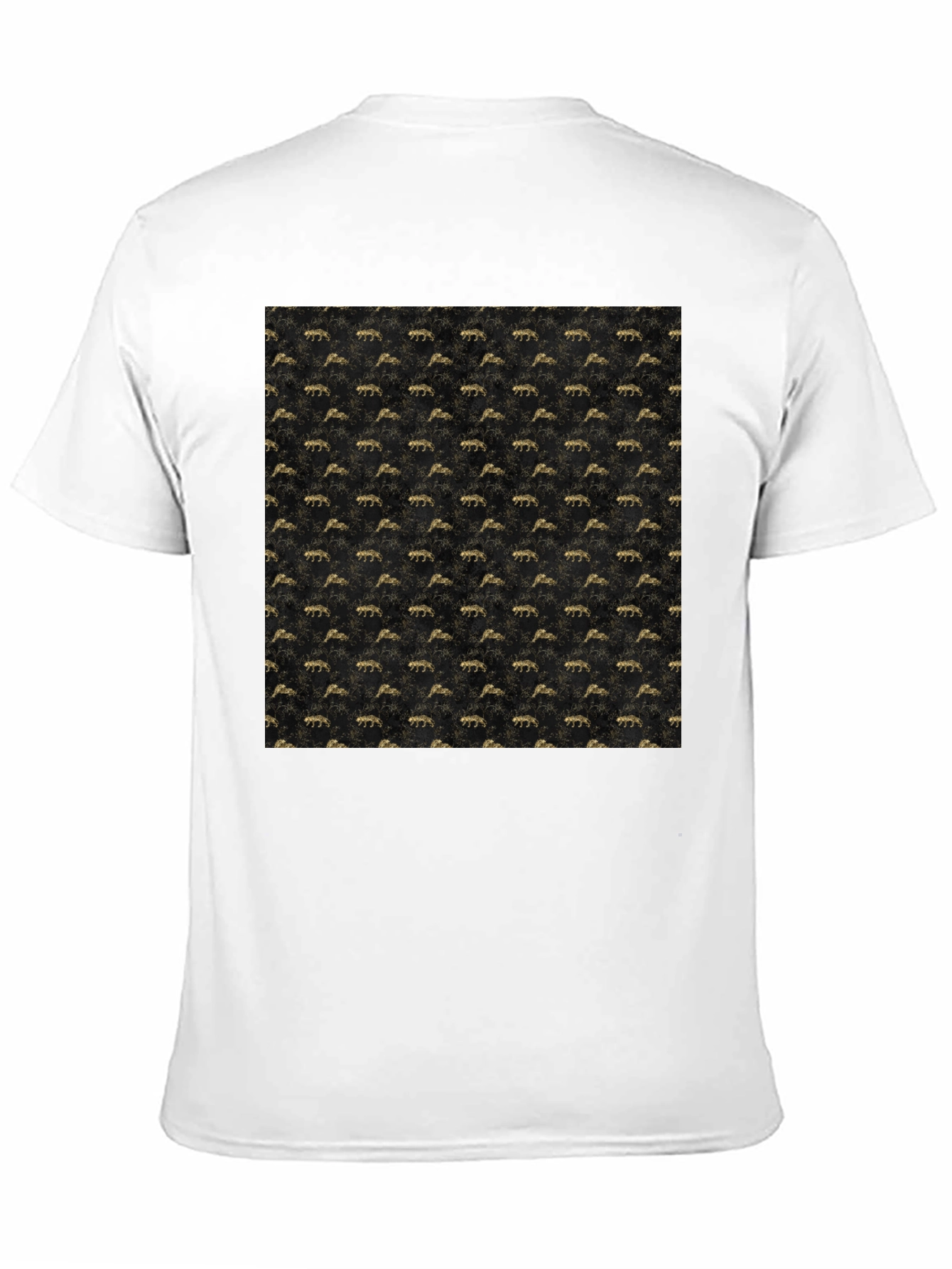 Stylish Black Tee with Gold Pattern