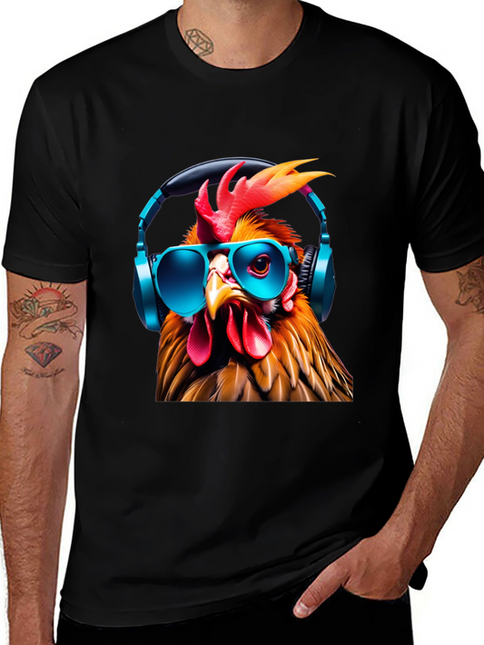 Cool Chicken Graphic Tee - Headphones & Shades