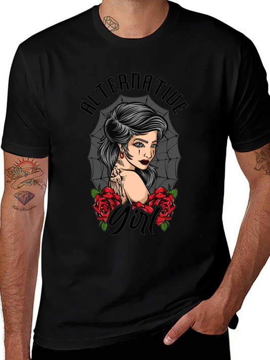 Alternative Girl Tattoo Art Graphic T-Shirt
