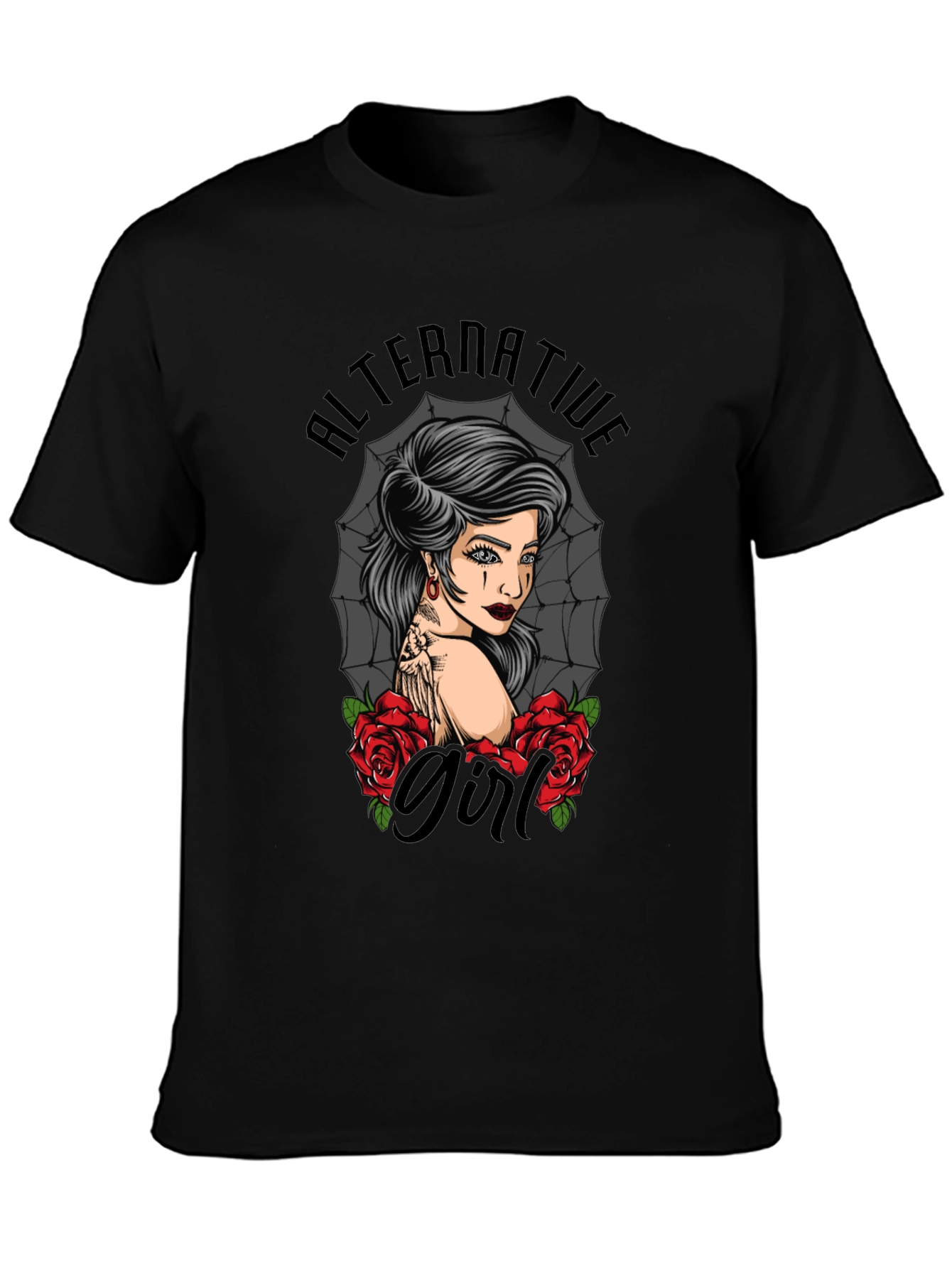 Alternative Girl Tattoo Art Graphic T-Shirt