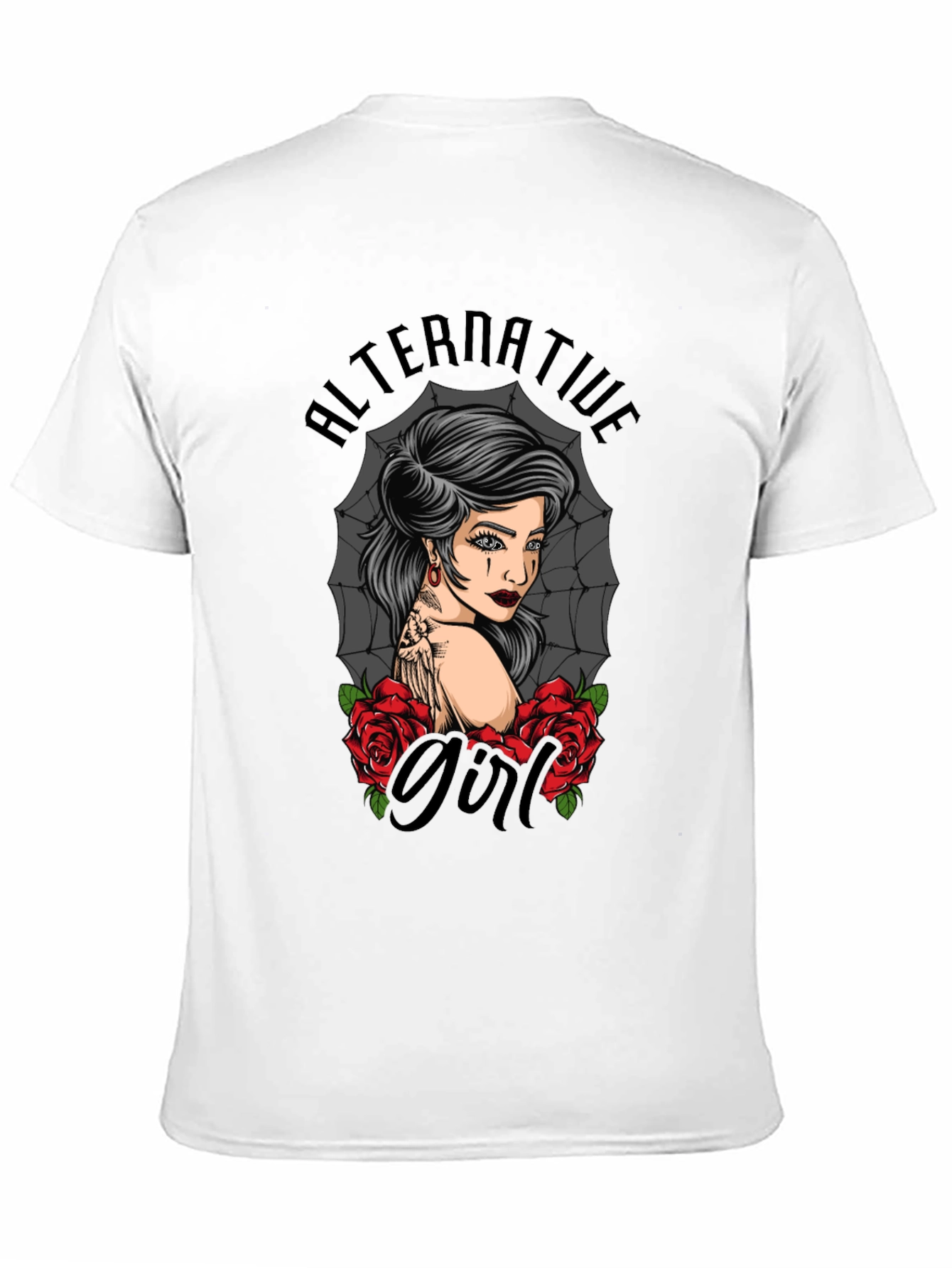 Alternative Girl Tattoo Art Graphic T-Shirt