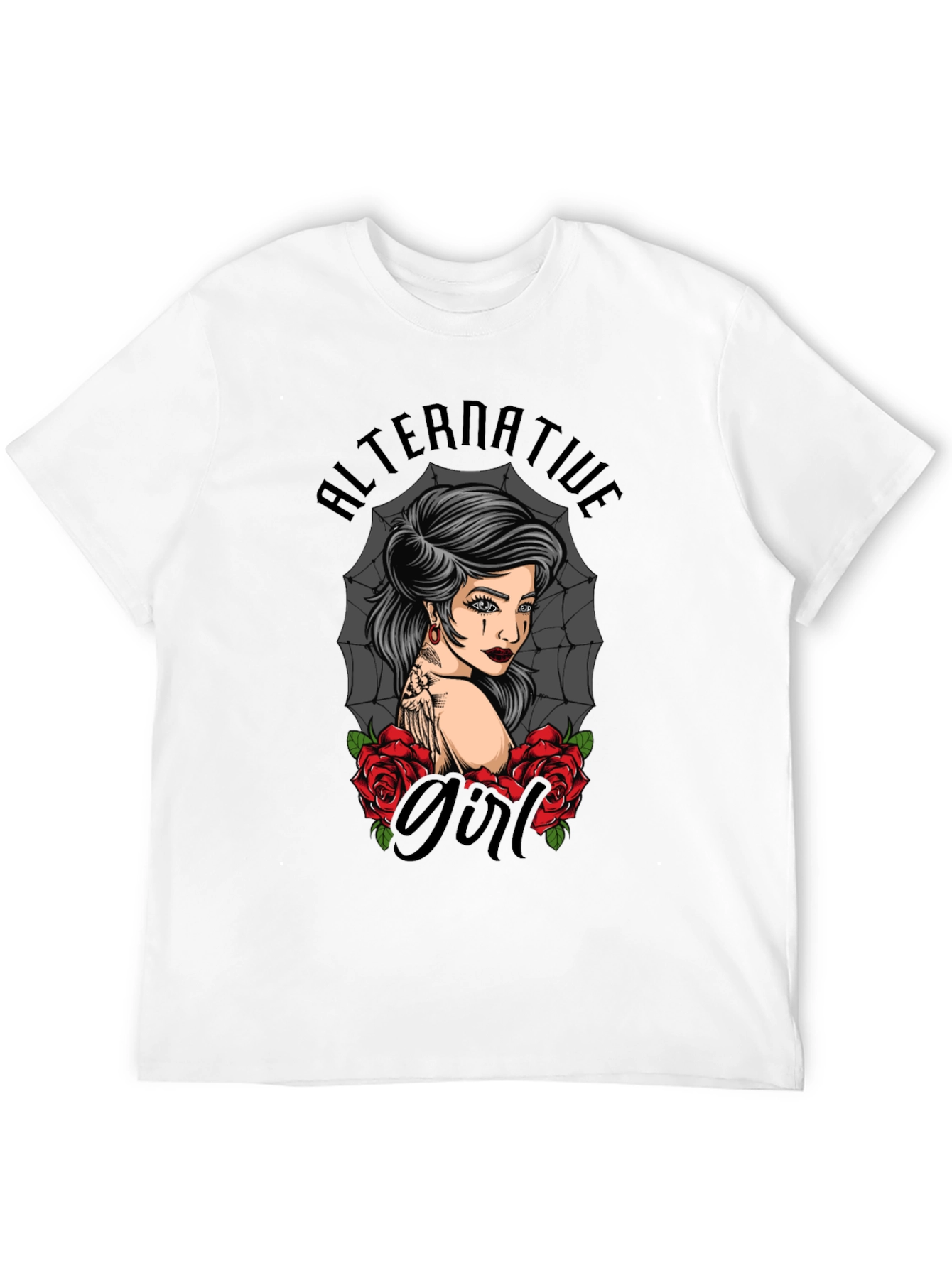 Alternative Girl Tattoo Art Graphic T-Shirt