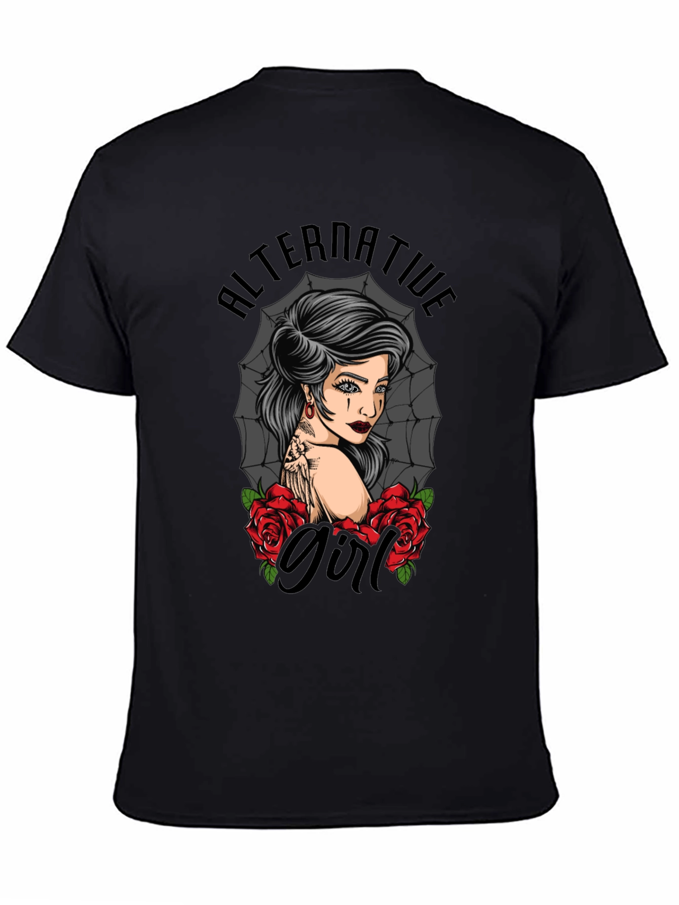 Alternative Girl Tattoo Art Graphic T-Shirt