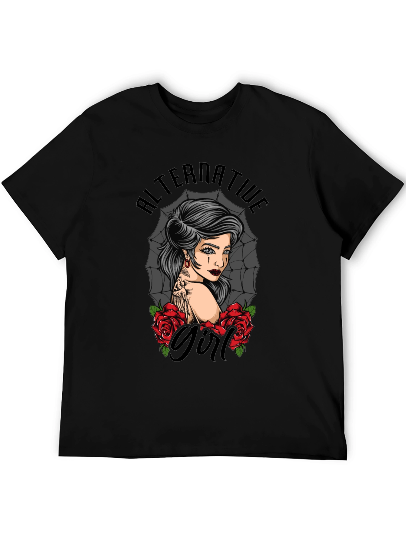Alternative Girl Tattoo Art Graphic T-Shirt