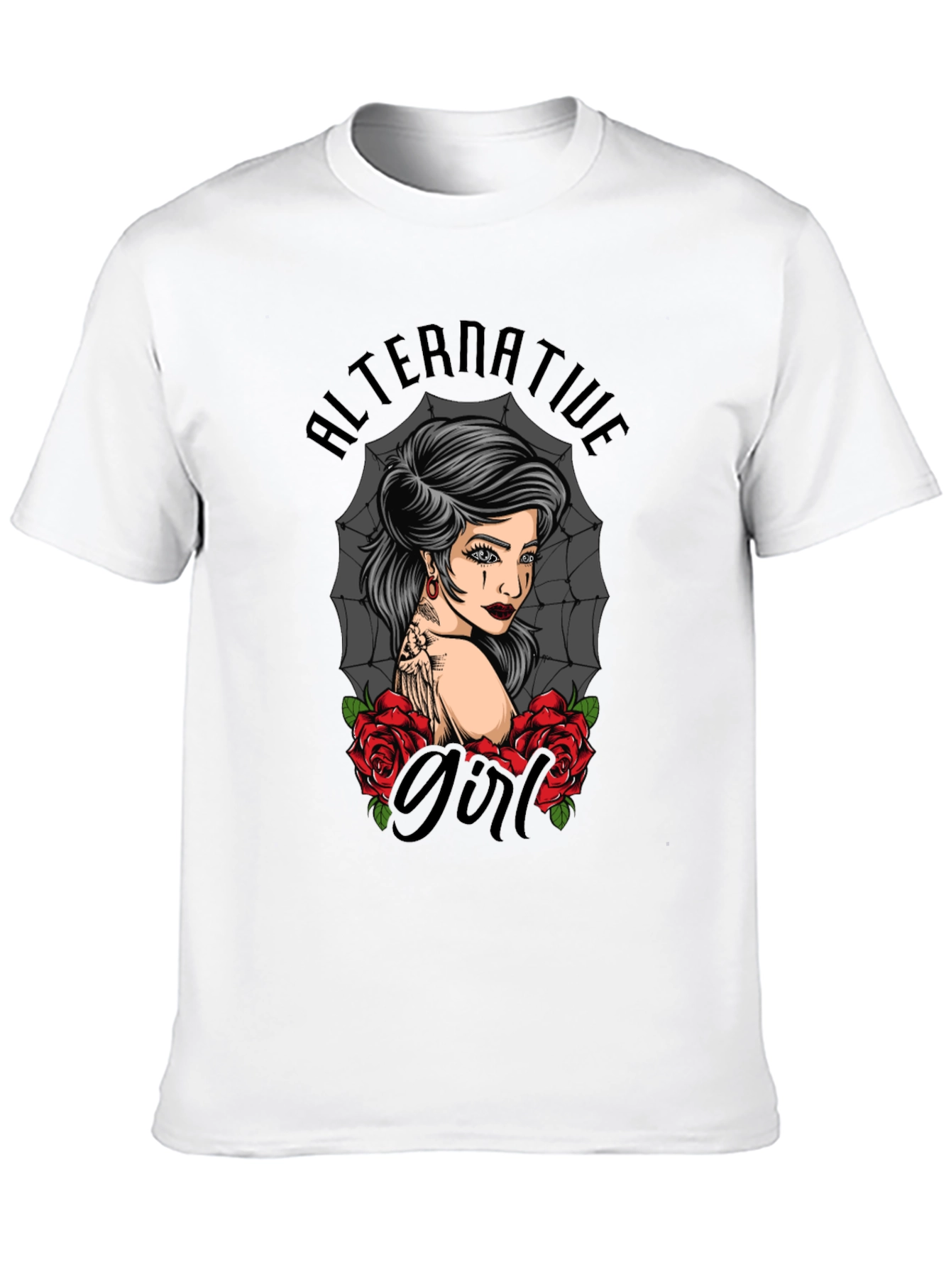 Alternative Girl Tattoo Art Graphic T-Shirt