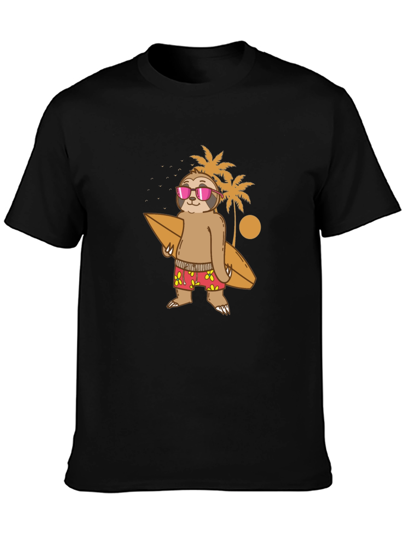 Sloth Surfer Graphic T-Shirt - Summer Style