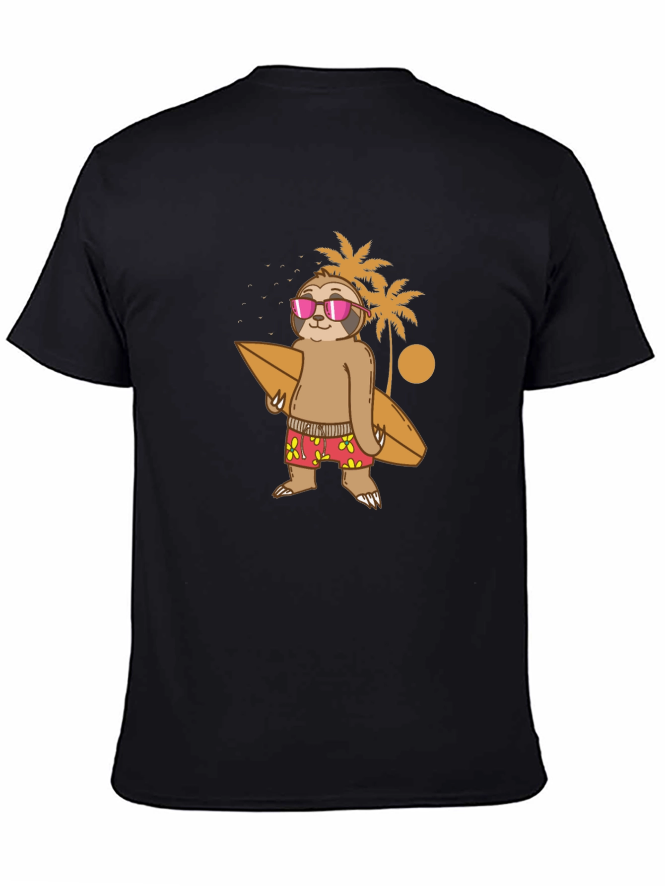 Sloth Surfer Graphic T-Shirt - Summer Style