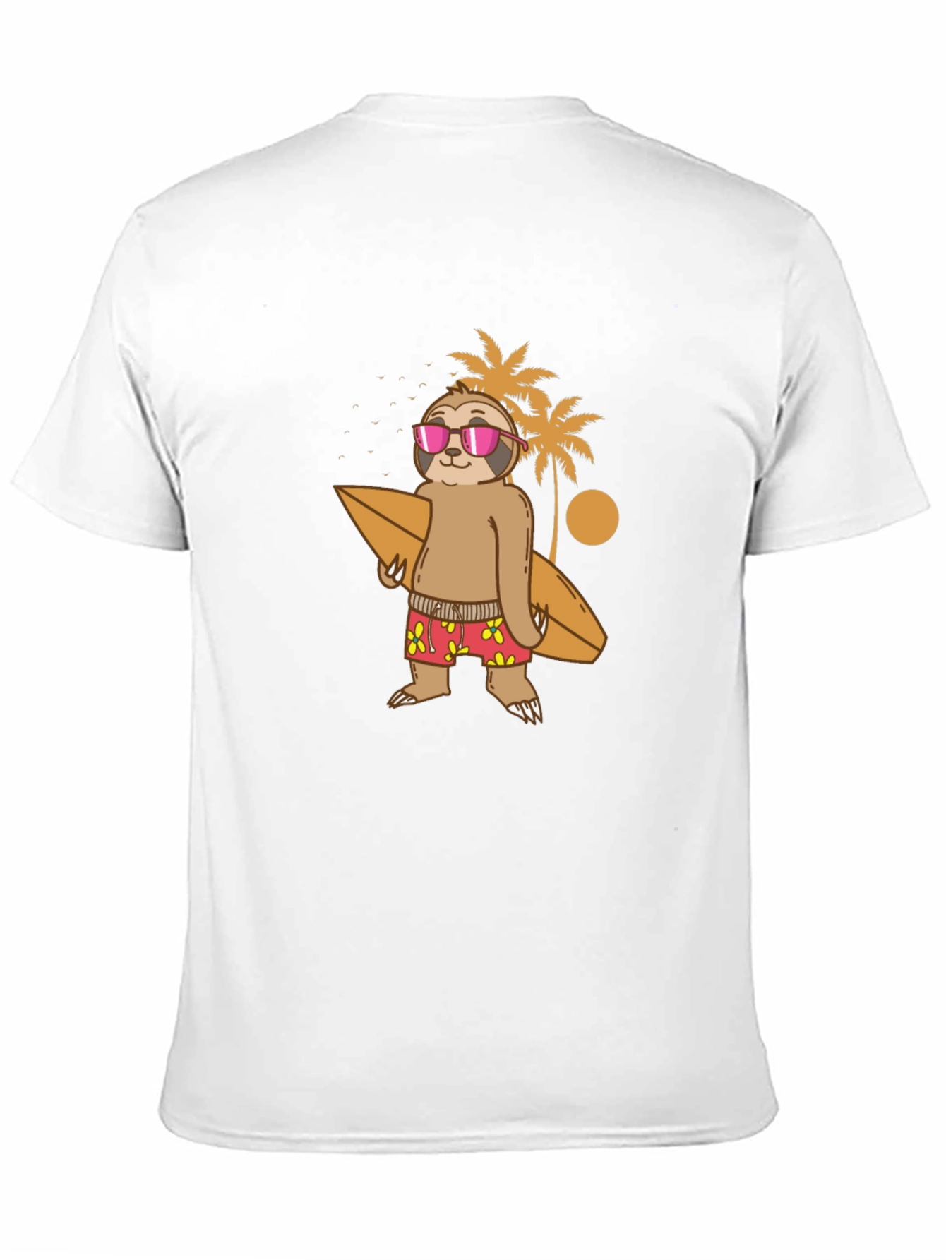 Sloth Surfer Graphic T-Shirt - Summer Style