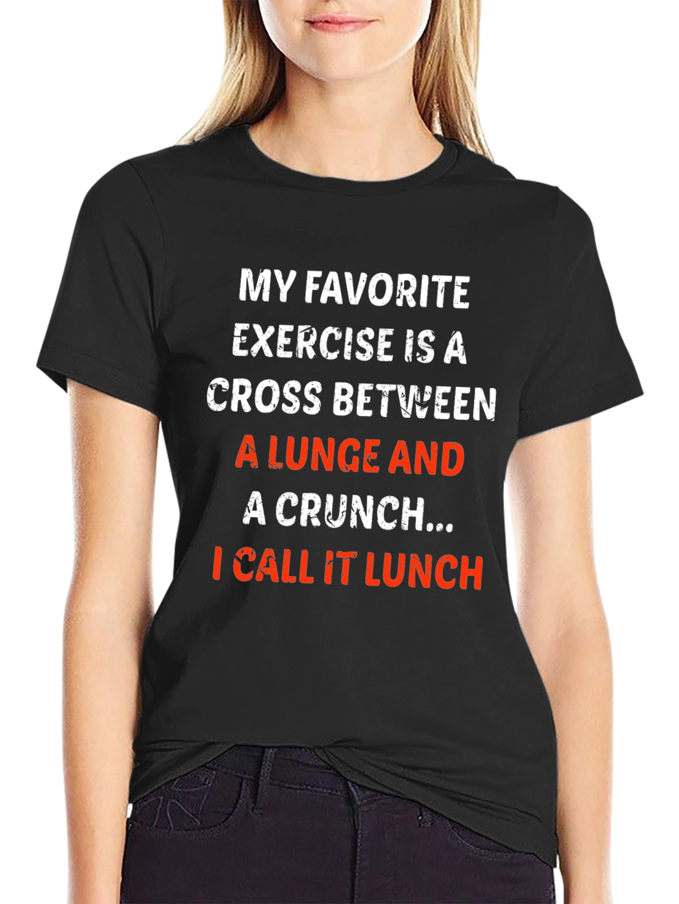 Funny Workout T-Shirt - Lunge Crunch Lunch