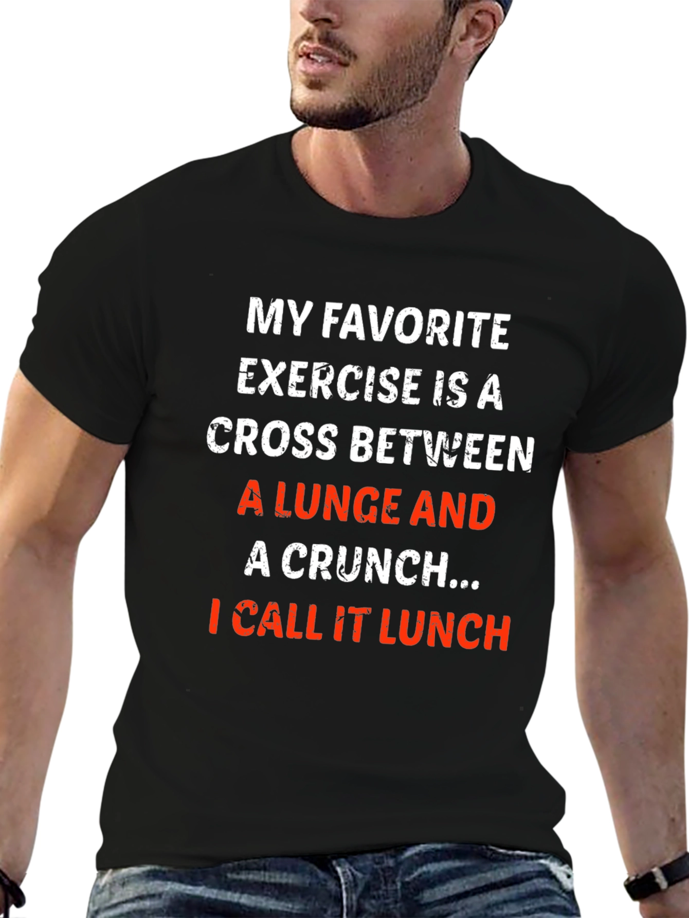Funny Workout T-Shirt - Lunge Crunch Lunch