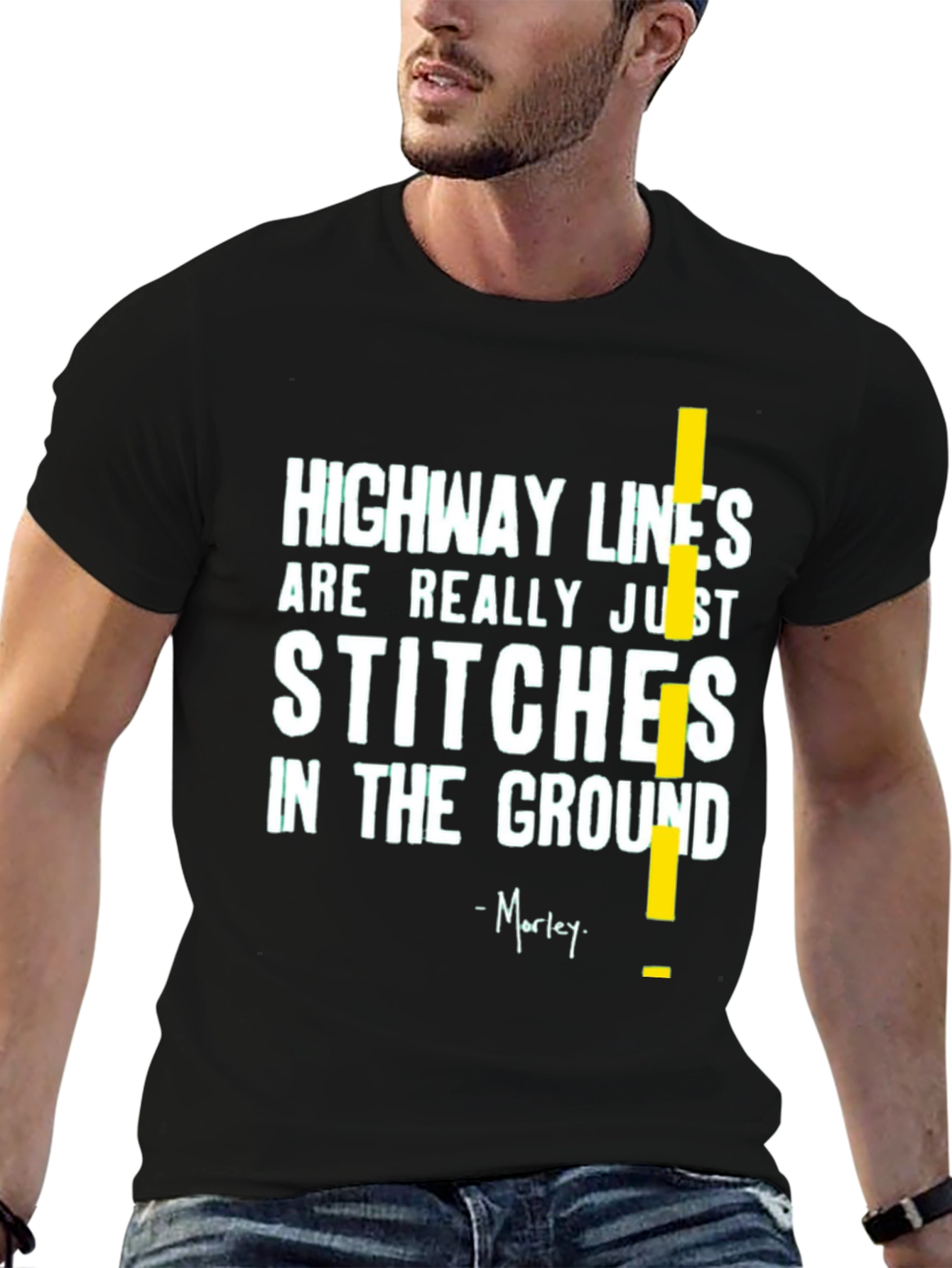 Highway Lines T-Shirt - Stitches in the Ground Tee