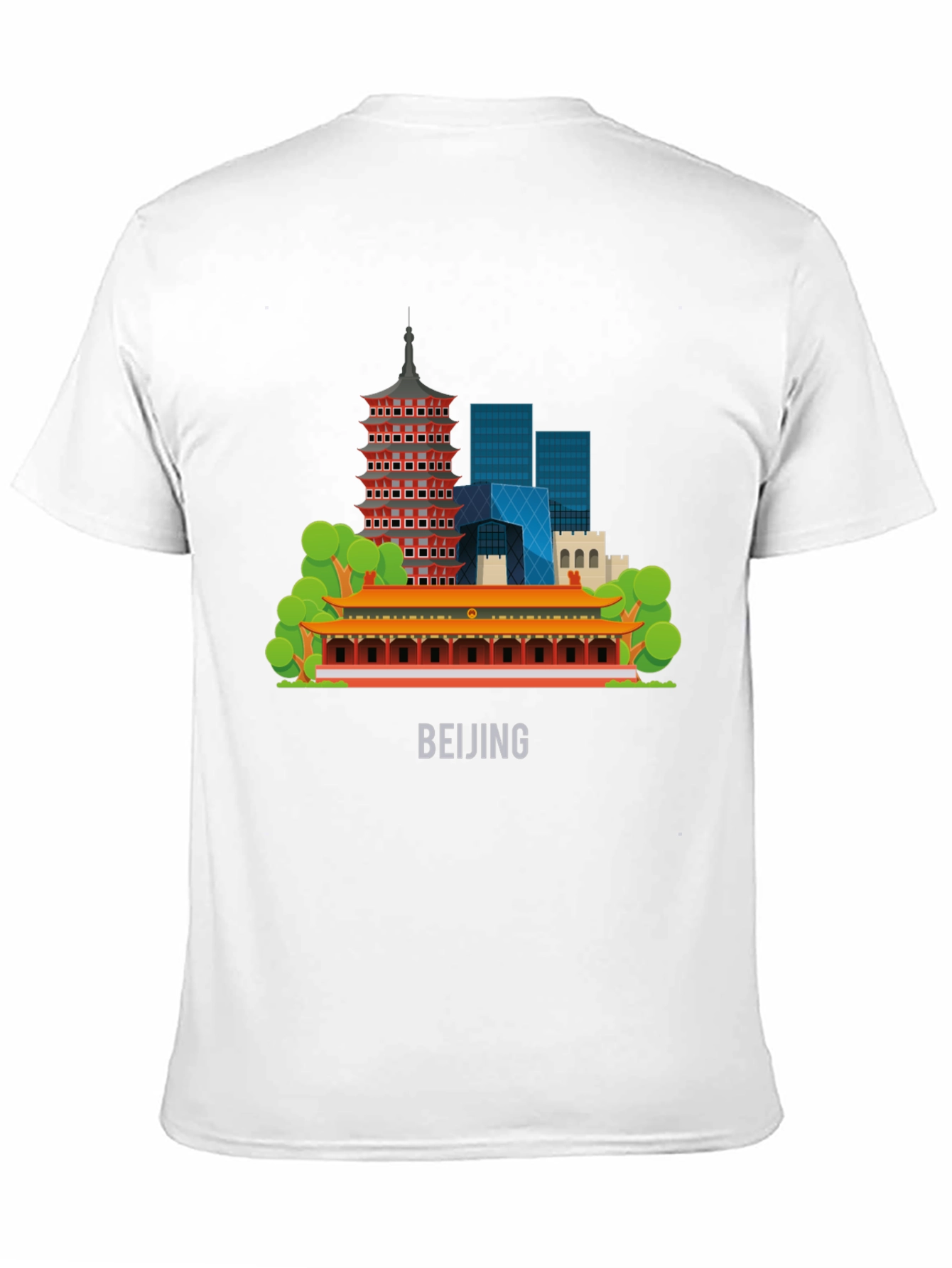 Beijing Skyline Black Graphic Tee