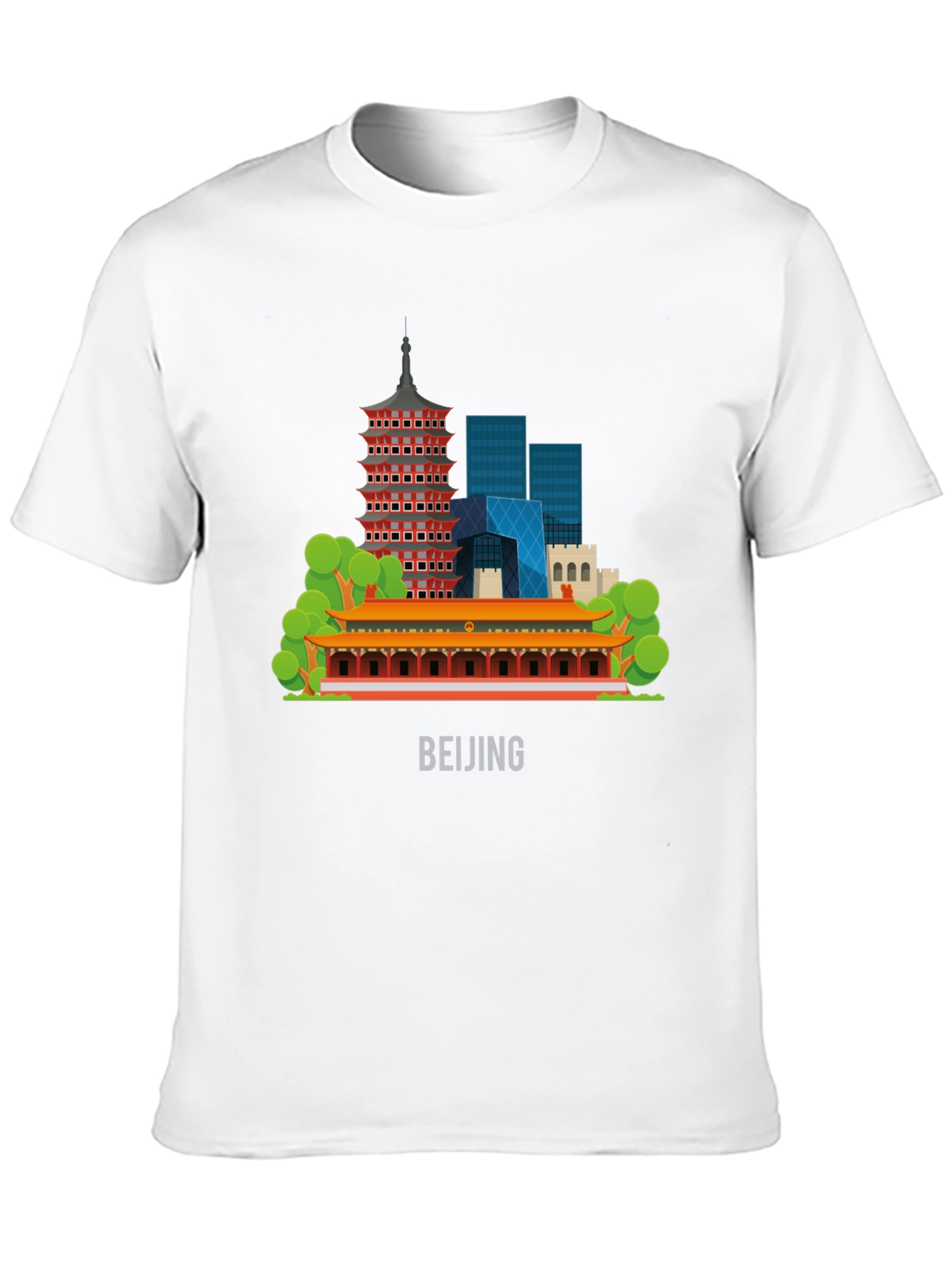 Beijing Skyline Black Graphic Tee