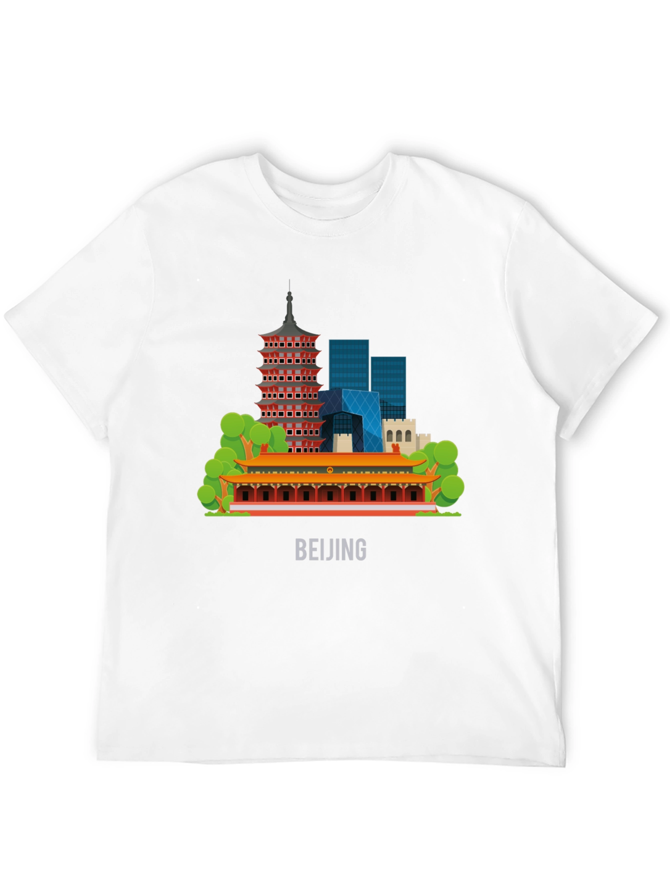 Beijing Skyline Black Graphic Tee