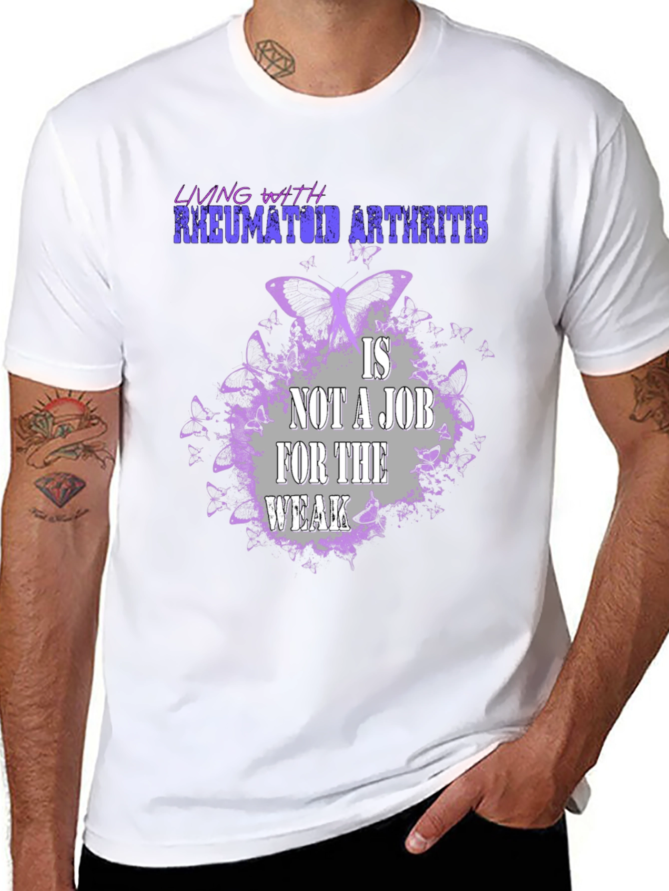 Rheumatoid Arthritis Awareness T-Shirt: Living With...