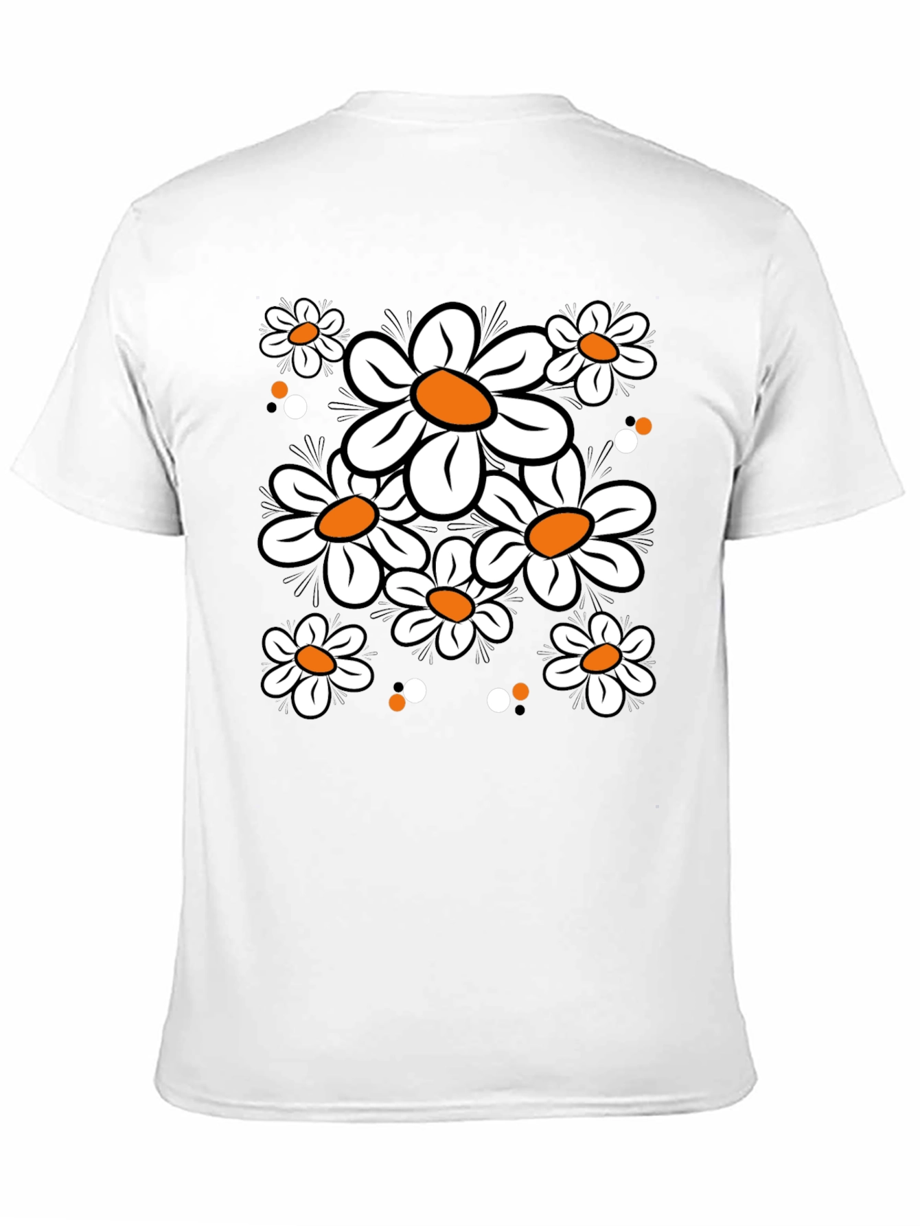 Daisy Flower Graphic Tee - Black